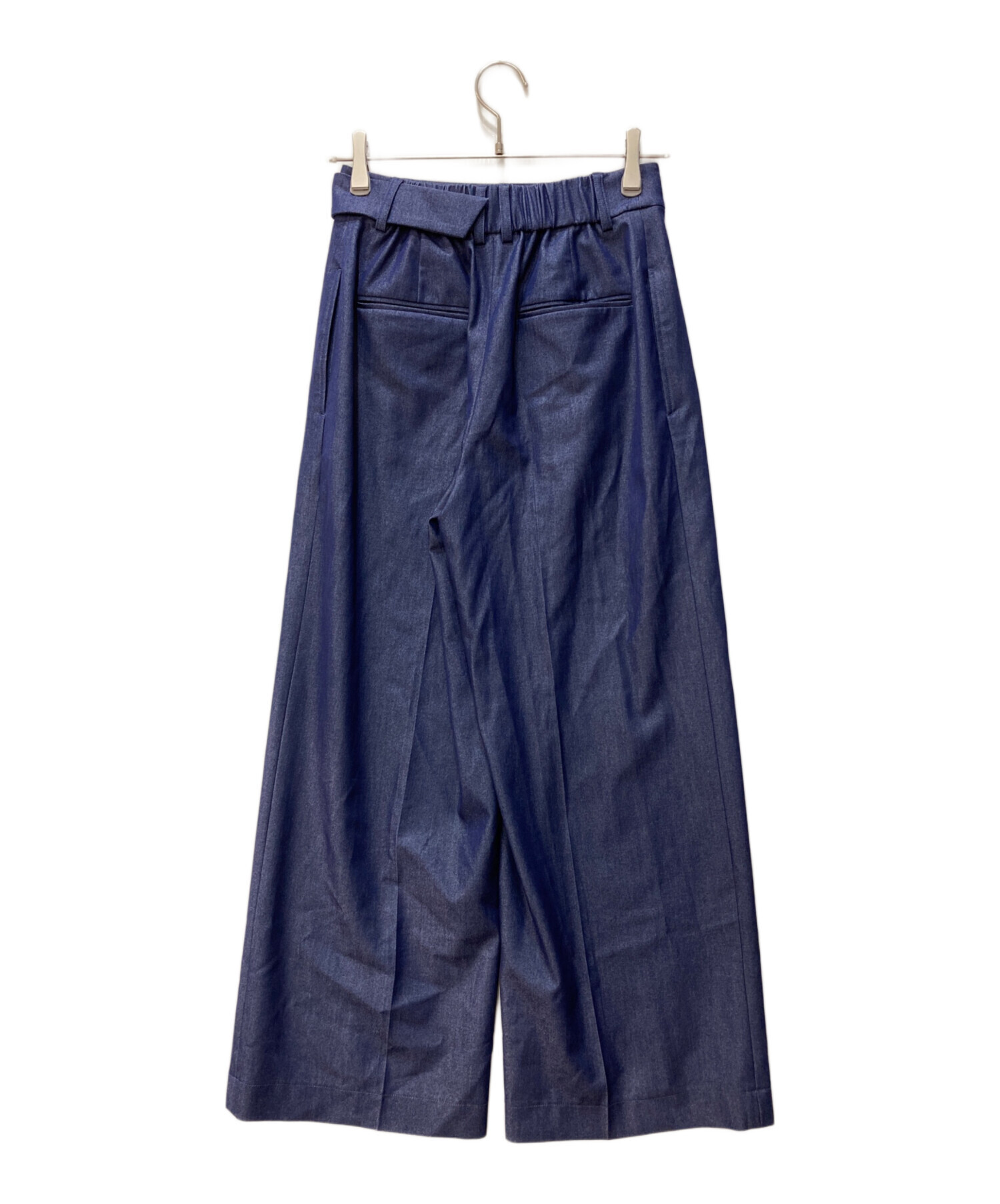 中古・古着通販】PLST (プラステ) シャンブレーラップパンツ ネイビー