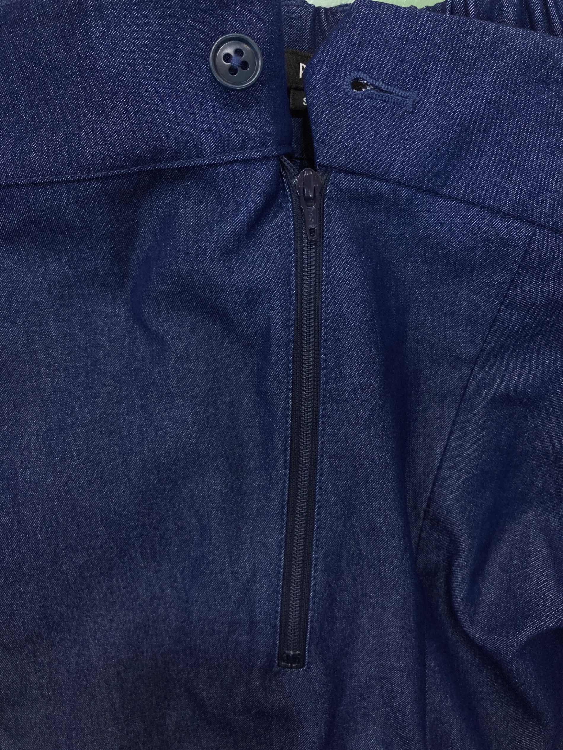 中古・古着通販】PLST (プラステ) シャンブレーラップパンツ ネイビー