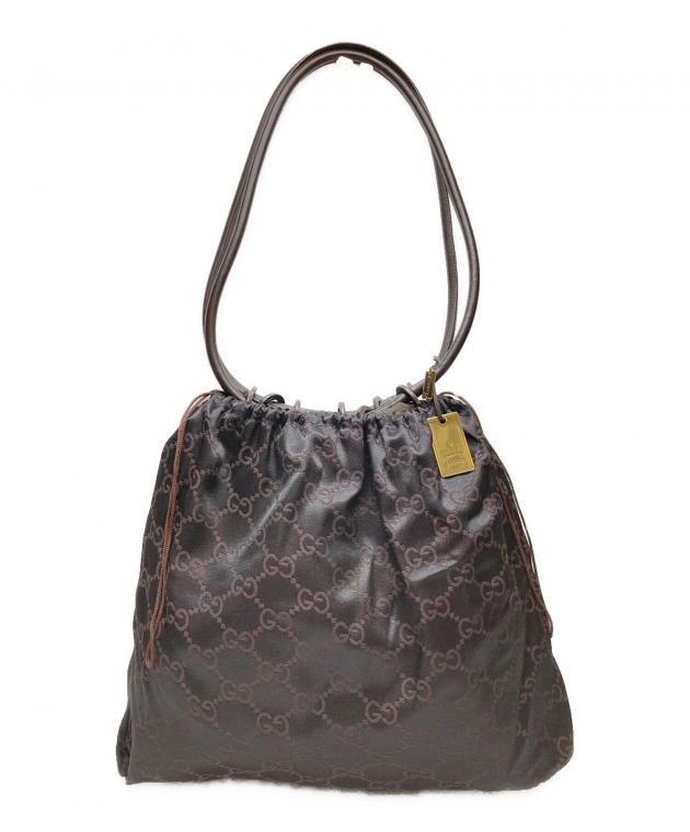 中古・古着通販】GUCCI (グッチ) GGキャンバス巾着トートバッグ 
