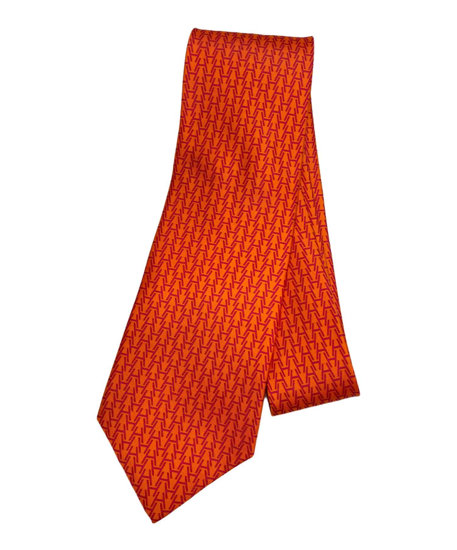 中古・古着通販】HERMES (エルメス) ネクタイ オレンジ サイズ:サイズ