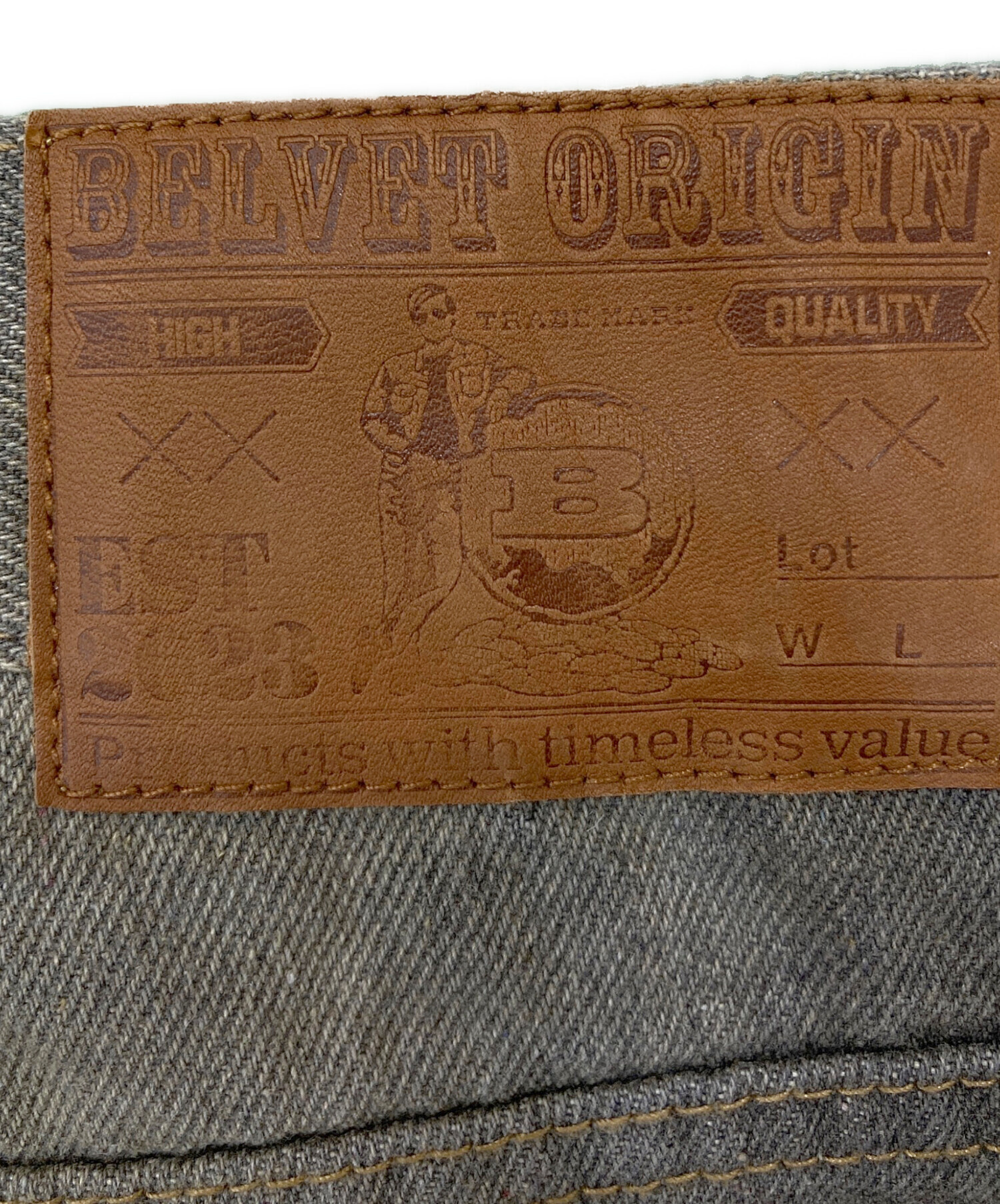 中古・古着通販】BELVET (BELVET) WASHED BUTTON-FLY FLARE DENIM 