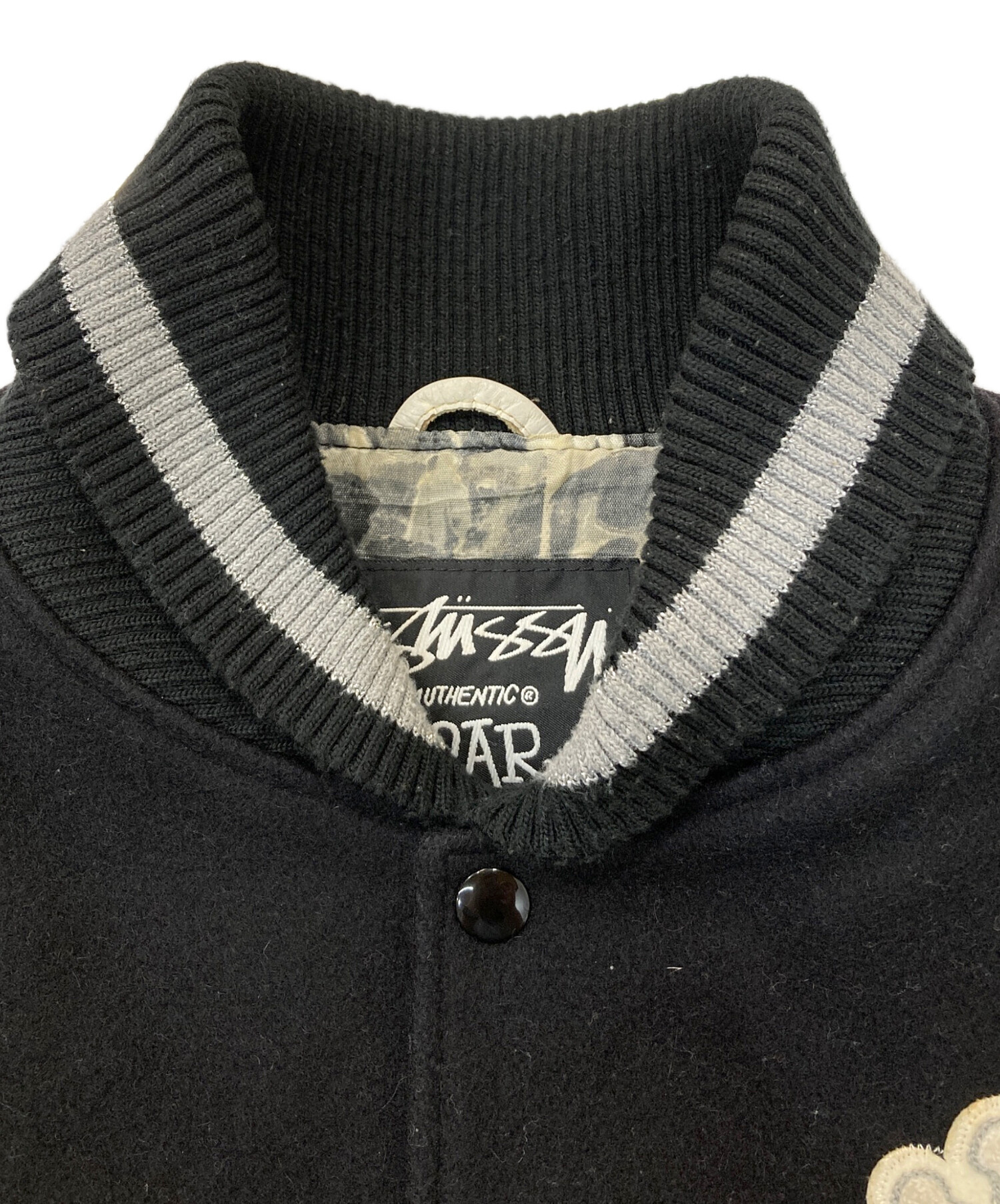 中古・古着通販】stussy (ステューシー) スタジャン ブラック