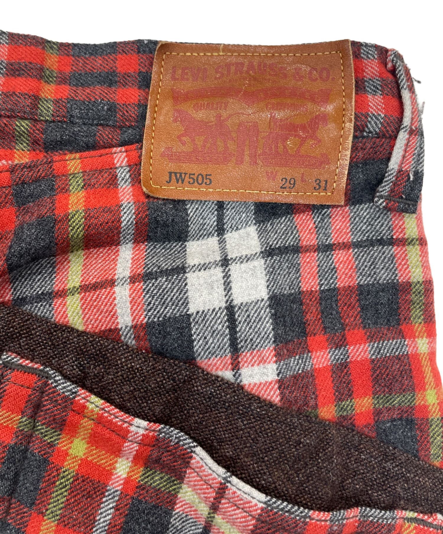 00s ジュンヤワタナベ リーバイス ハリスツイード ウール チェックパンツ　S 00s ジュンヤワタナベ リーバイス ハリスツイード ウール チェック