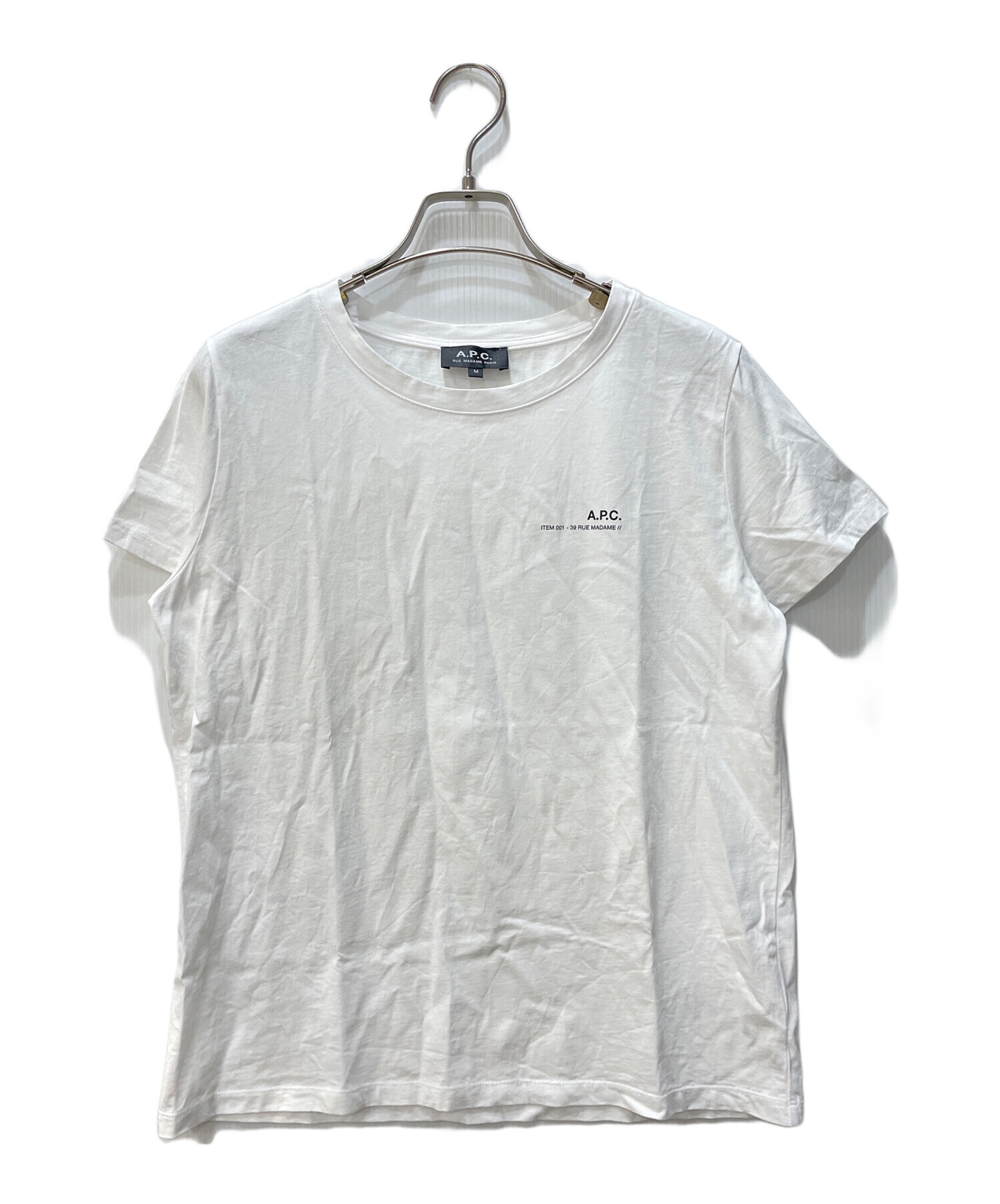 中古・古着通販】A.P.C. (アーペーセー) プリントTシャツ ホワイト 