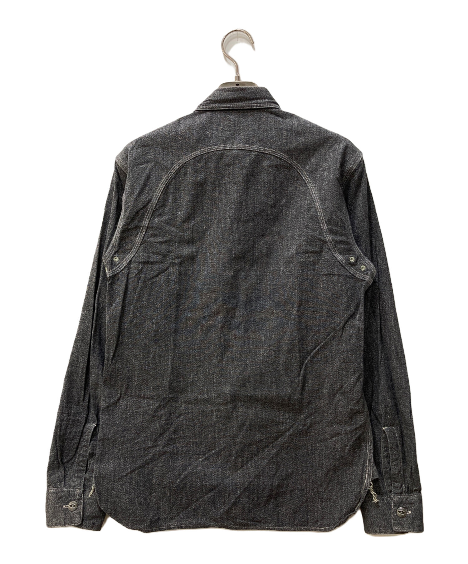 中古・古着通販】RRL (ダブルアールエル) ブラックシャンブレーシャツ