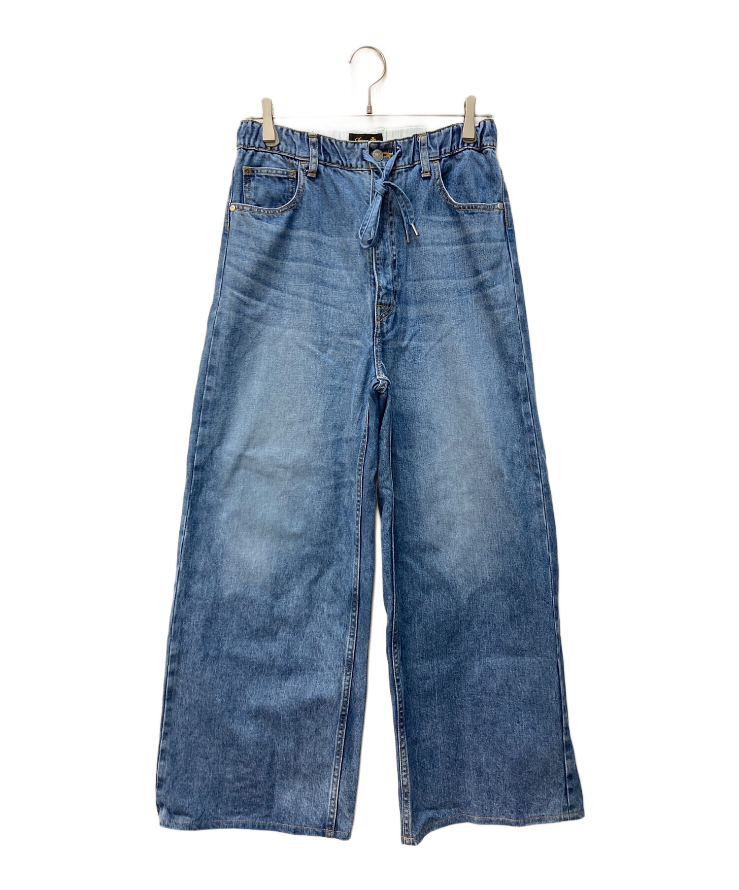 中古・古着通販】DRAWER (ドゥロワー) ブリーチデニム5Pドロストパンツ  