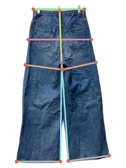 中古・古着通販】DRAWER (ドゥロワー) ブリーチデニム5Pドロストパンツ