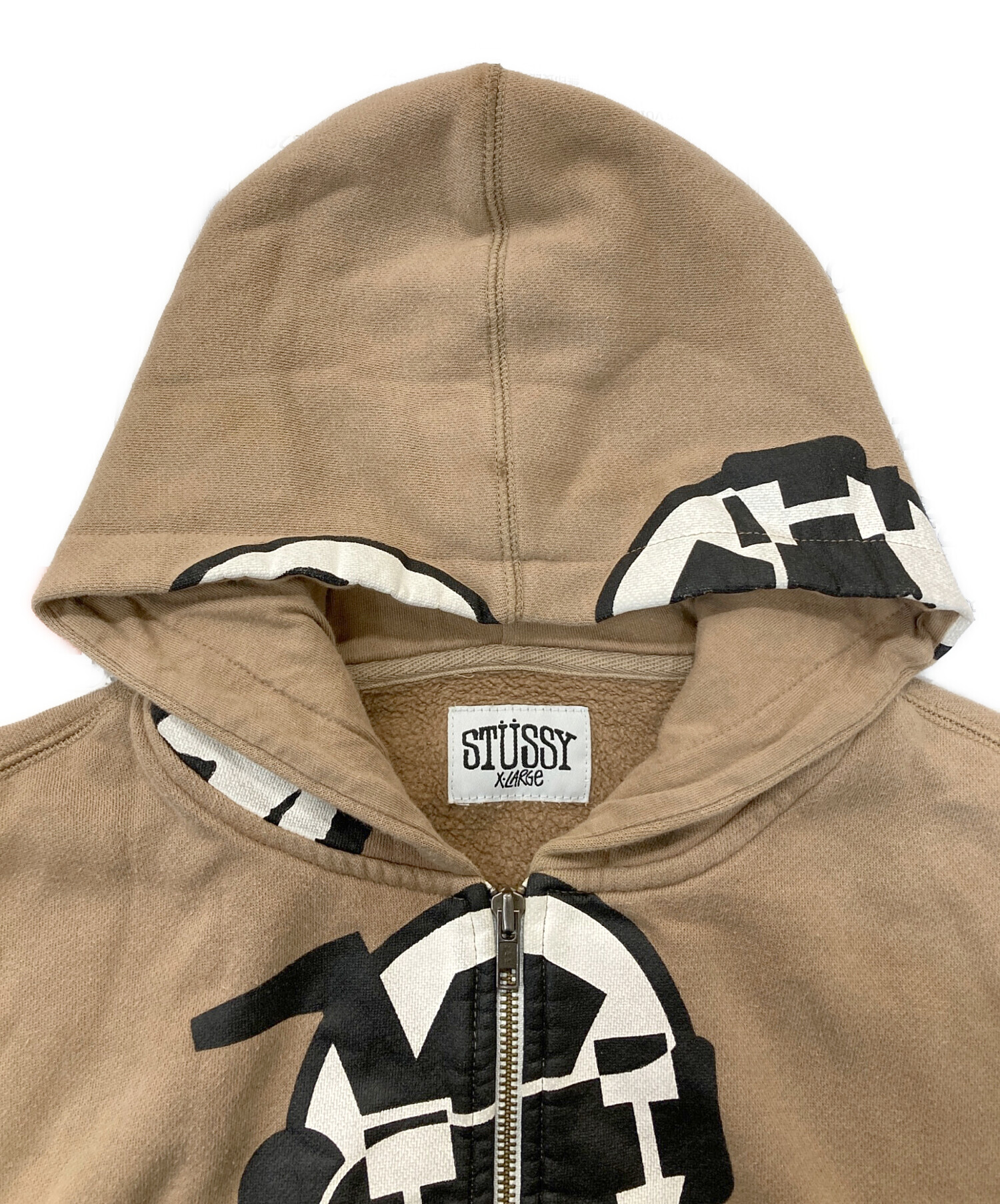 中古・古着通販】stussy (ステューシー) ジップパーカー ベージュ 