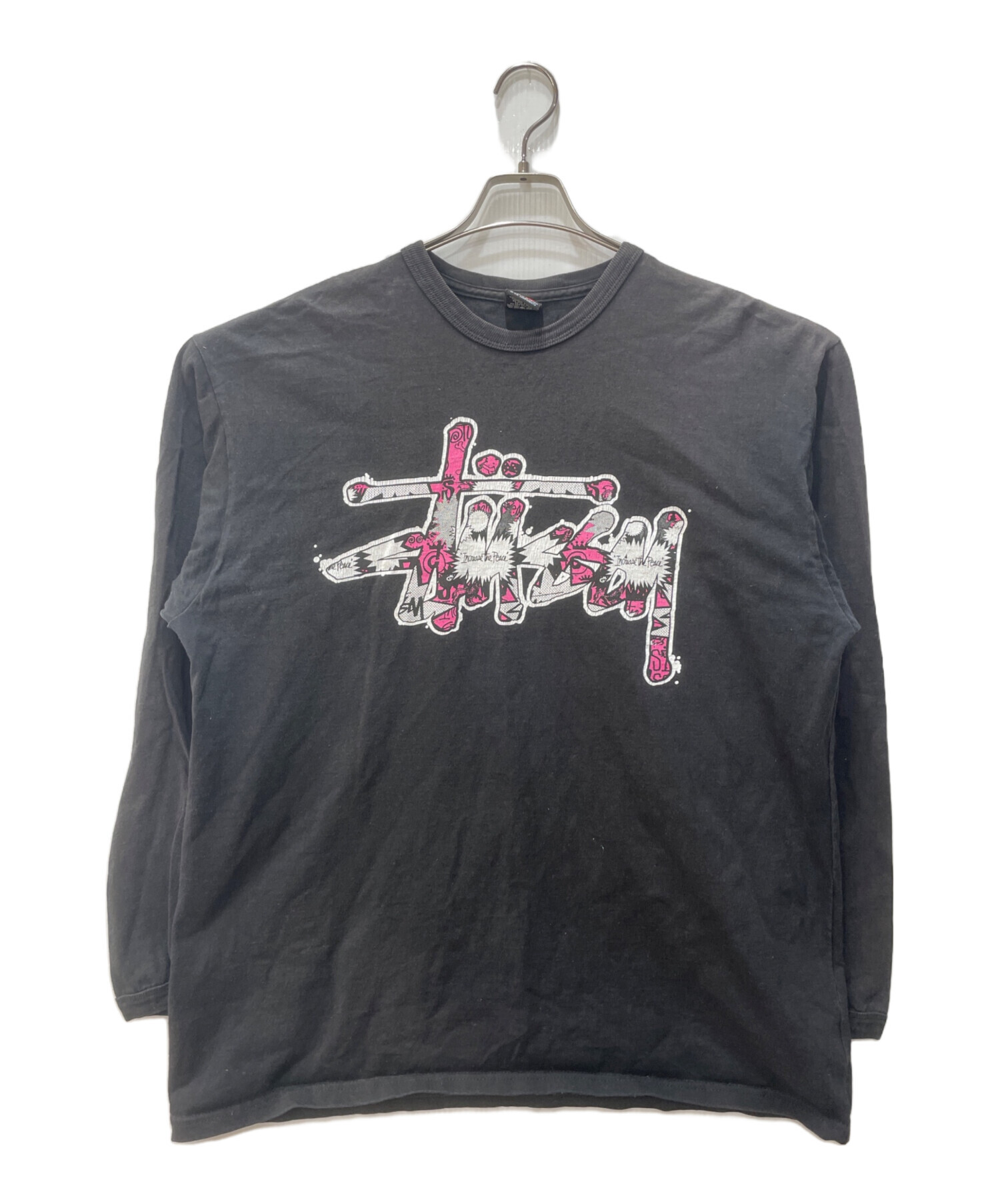 中古・古着通販】stussy (ステューシー) 長袖Tシャツ ブラック サイズ 