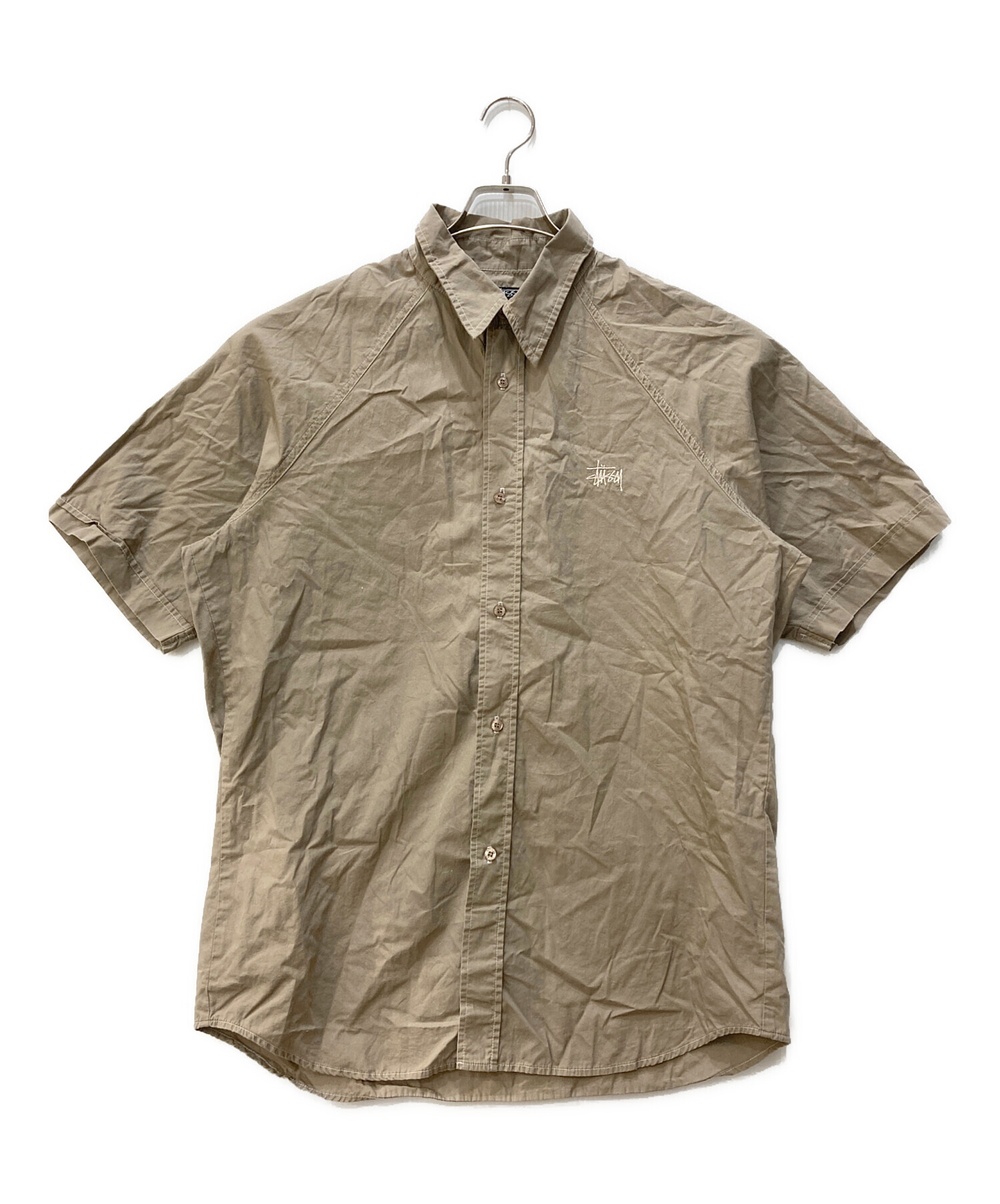 中古・古着通販】stussy (ステューシー) 半袖シャツ ベージュ サイズ 