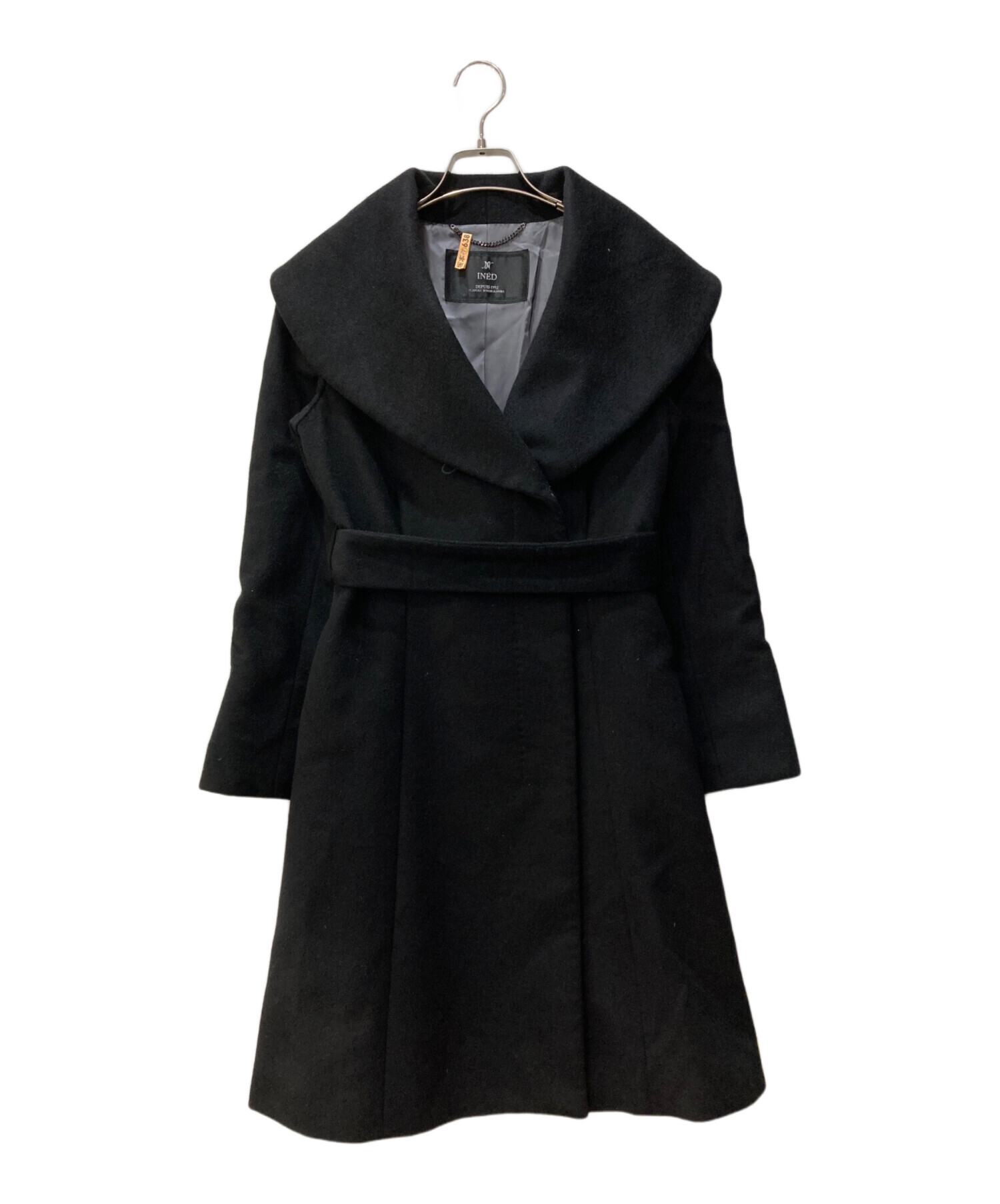 ✨美品【INED】トレンチコート/カシミヤ100%/ ブラック/M日本製 INED 