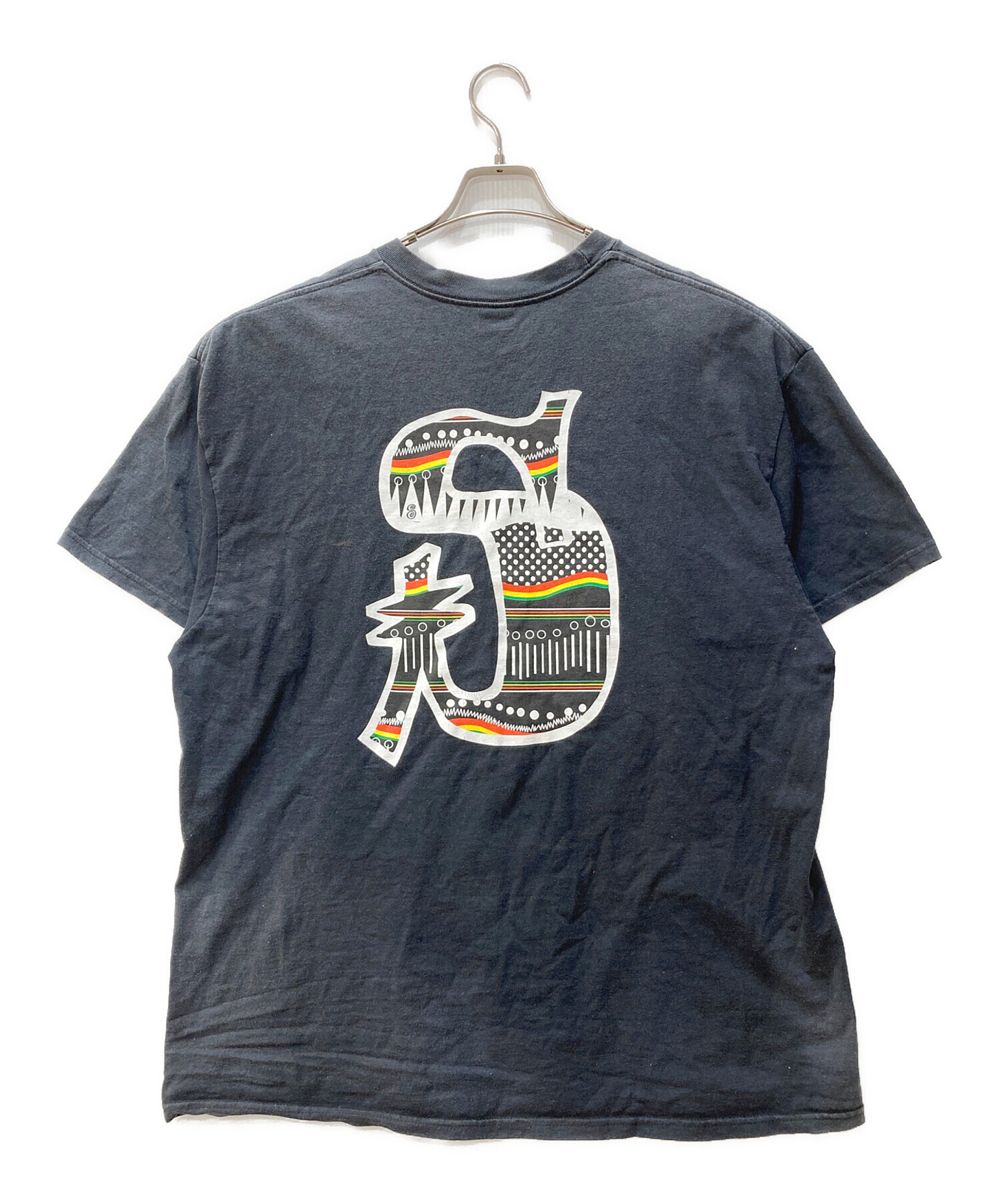 中古・古着通販】stussy (ステューシー) SロゴTシャツ ブラック サイズ 