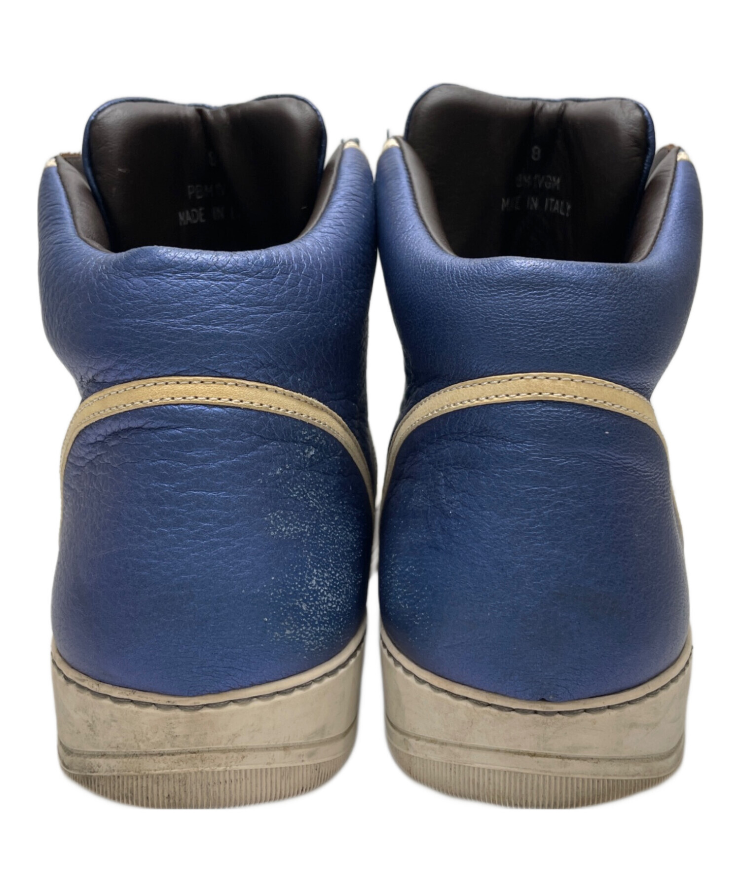 中古・古着通販】LANVIN (ライバン) メタッリックブルーハイカット 
