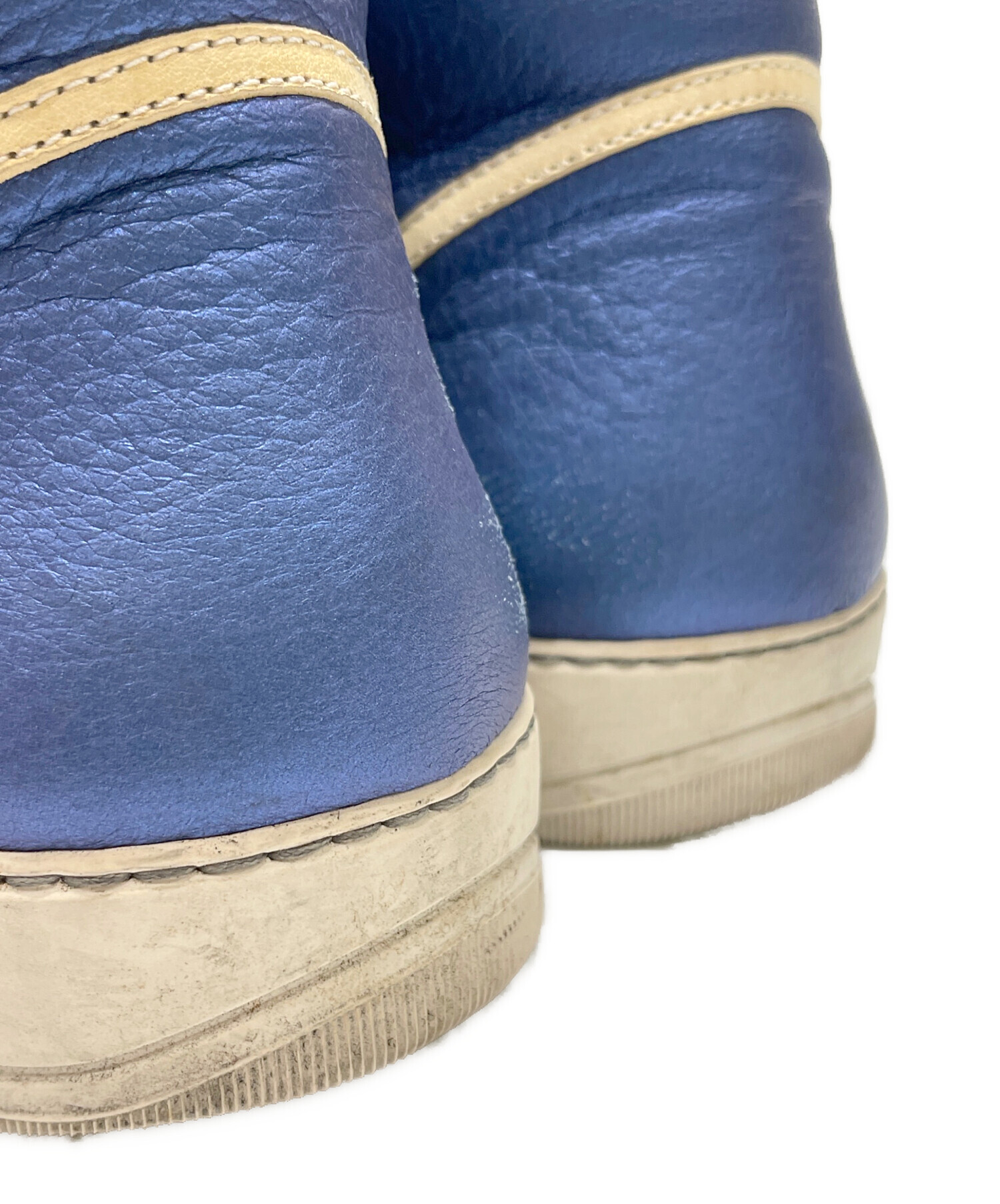 中古・古着通販】LANVIN (ライバン) メタッリックブルーハイカット 