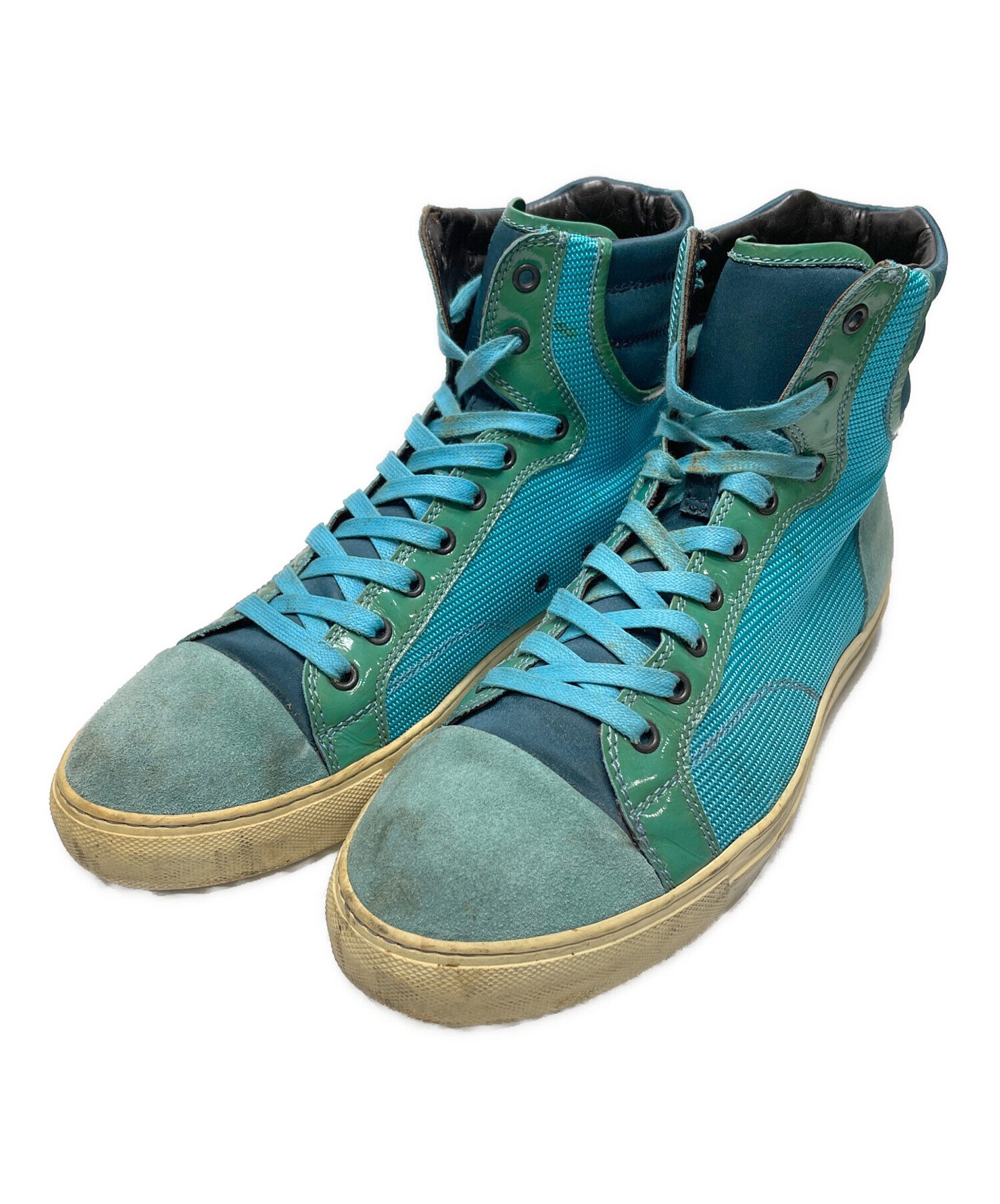 中古・古着通販】LANVIN (ライバン) ハイカットスニーカー ブルー 