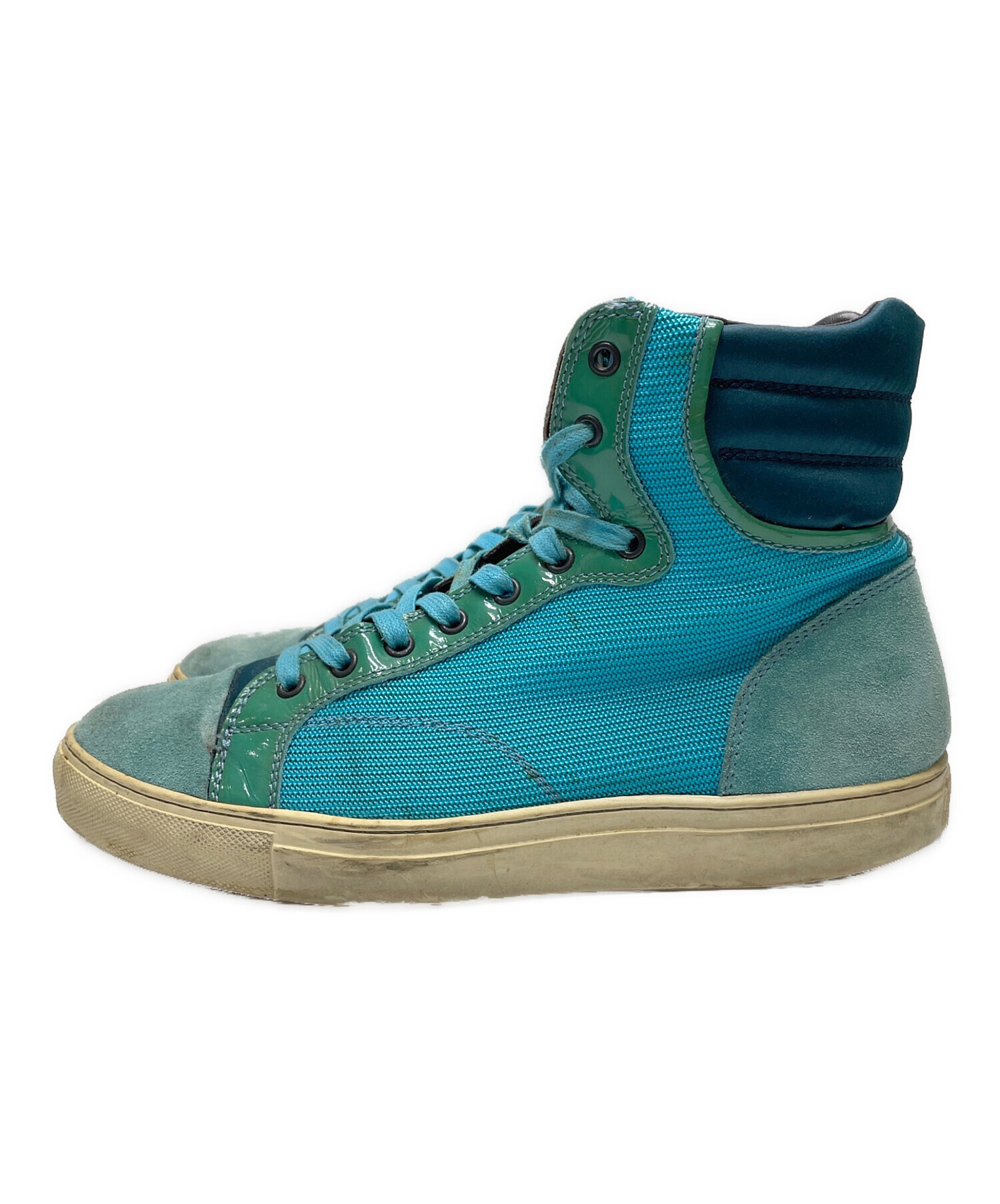中古・古着通販】LANVIN (ライバン) ハイカットスニーカー ブルー 