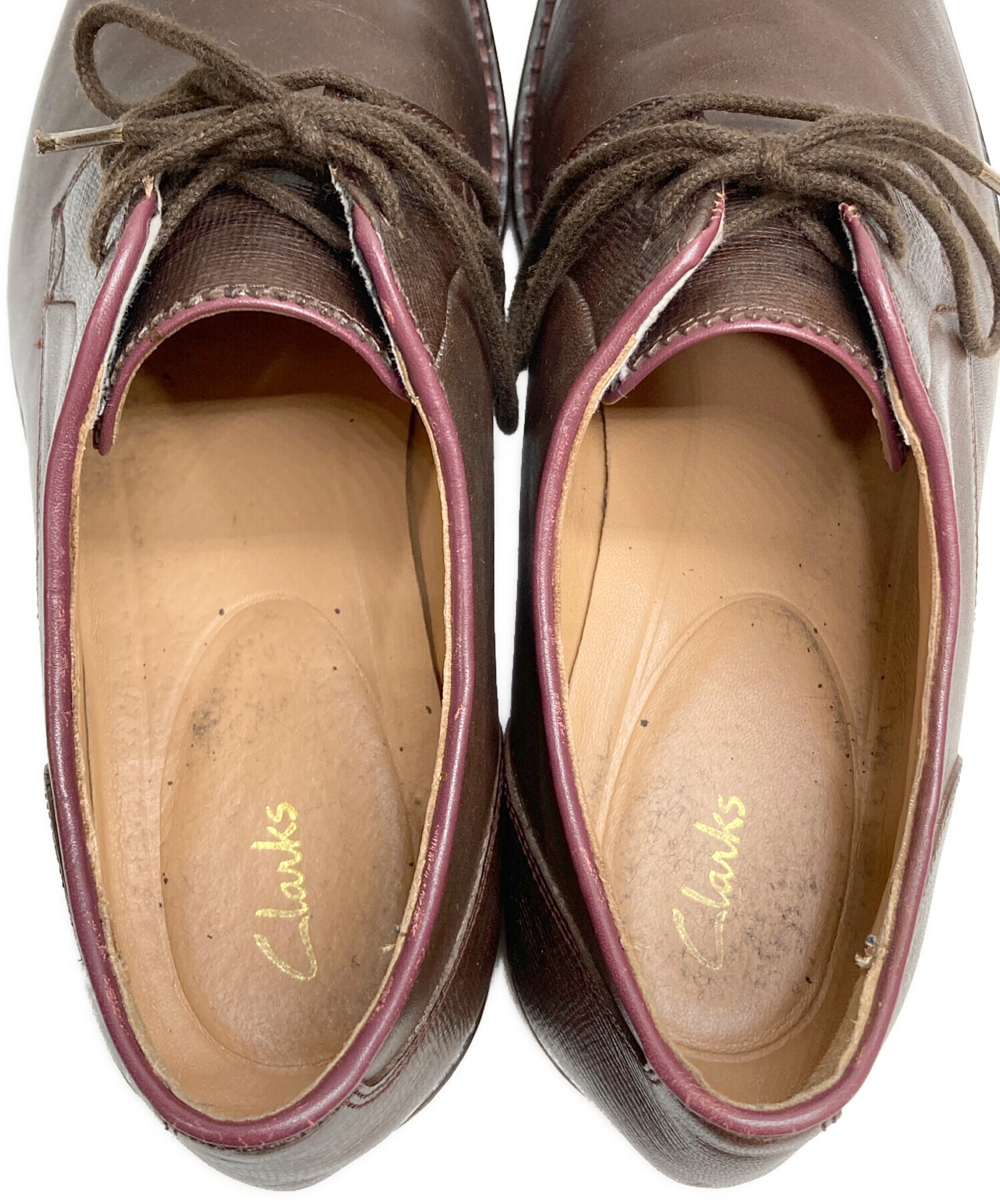 SU94【未使用】Clarks クラークス Uチップ UK6.5G ブラウン SU94【未