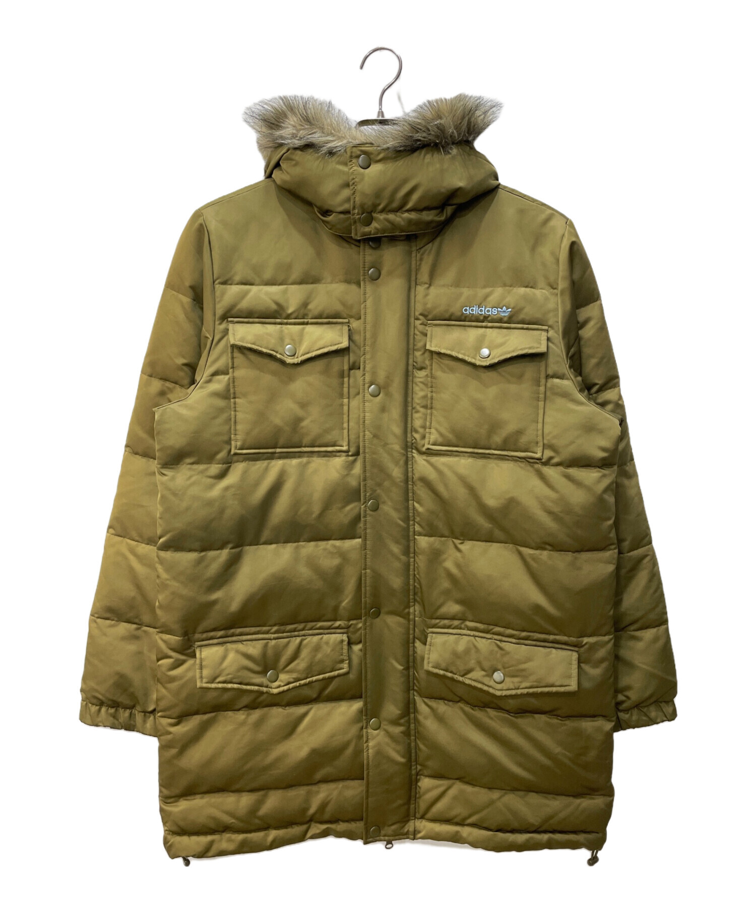 中古・古着通販】adidas (アディダス) 中綿コート オリーブ サイズ:48 