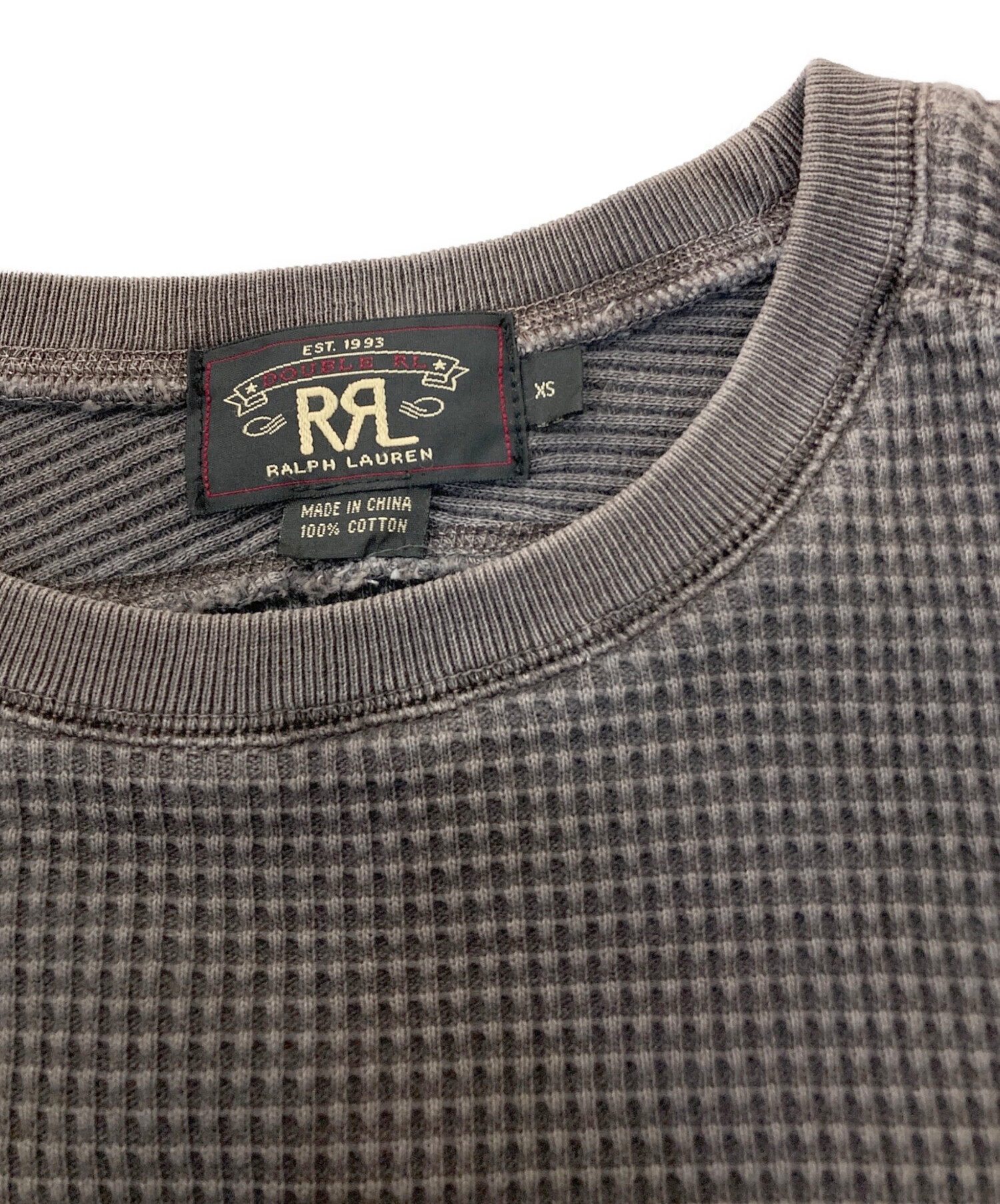 中古・古着通販】RRL (ダブルアールエル) サーマルカットソー グレー 