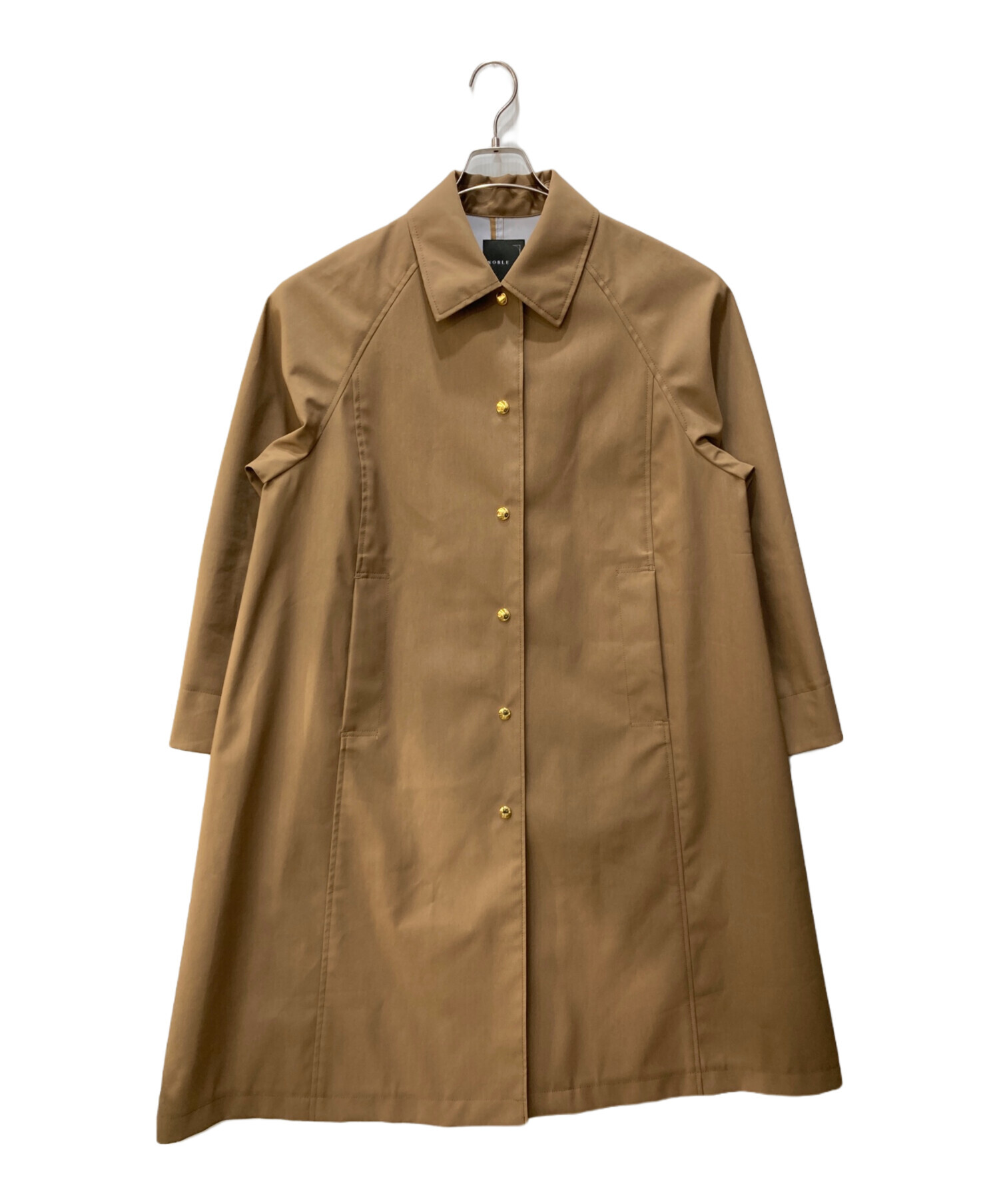 Noble ウインドプルーフステンカラーコート 38 美品】Noble ノーブル