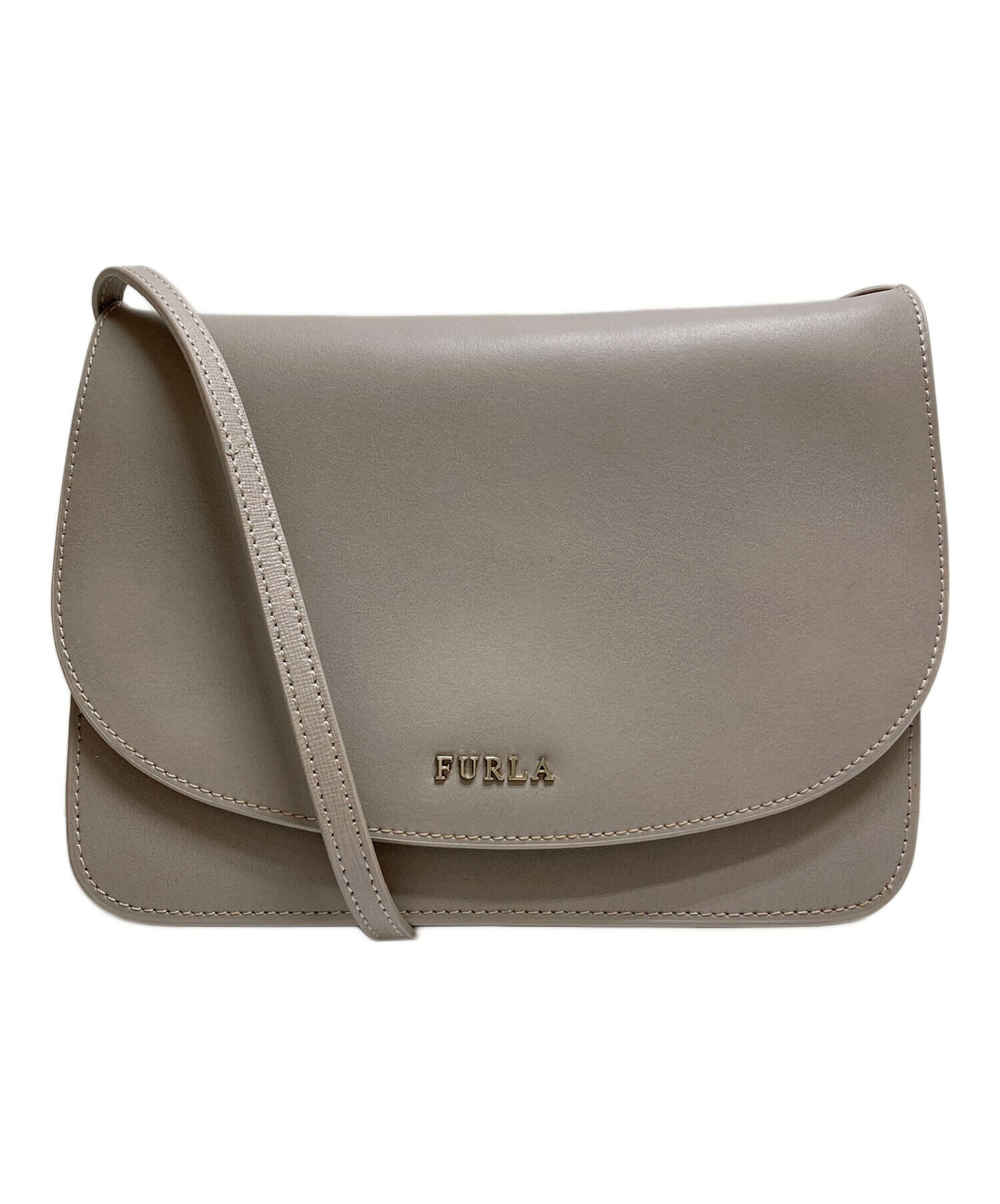 中古・古着通販】FURLA (フルラ) ショルダーウォレット ベージュ 