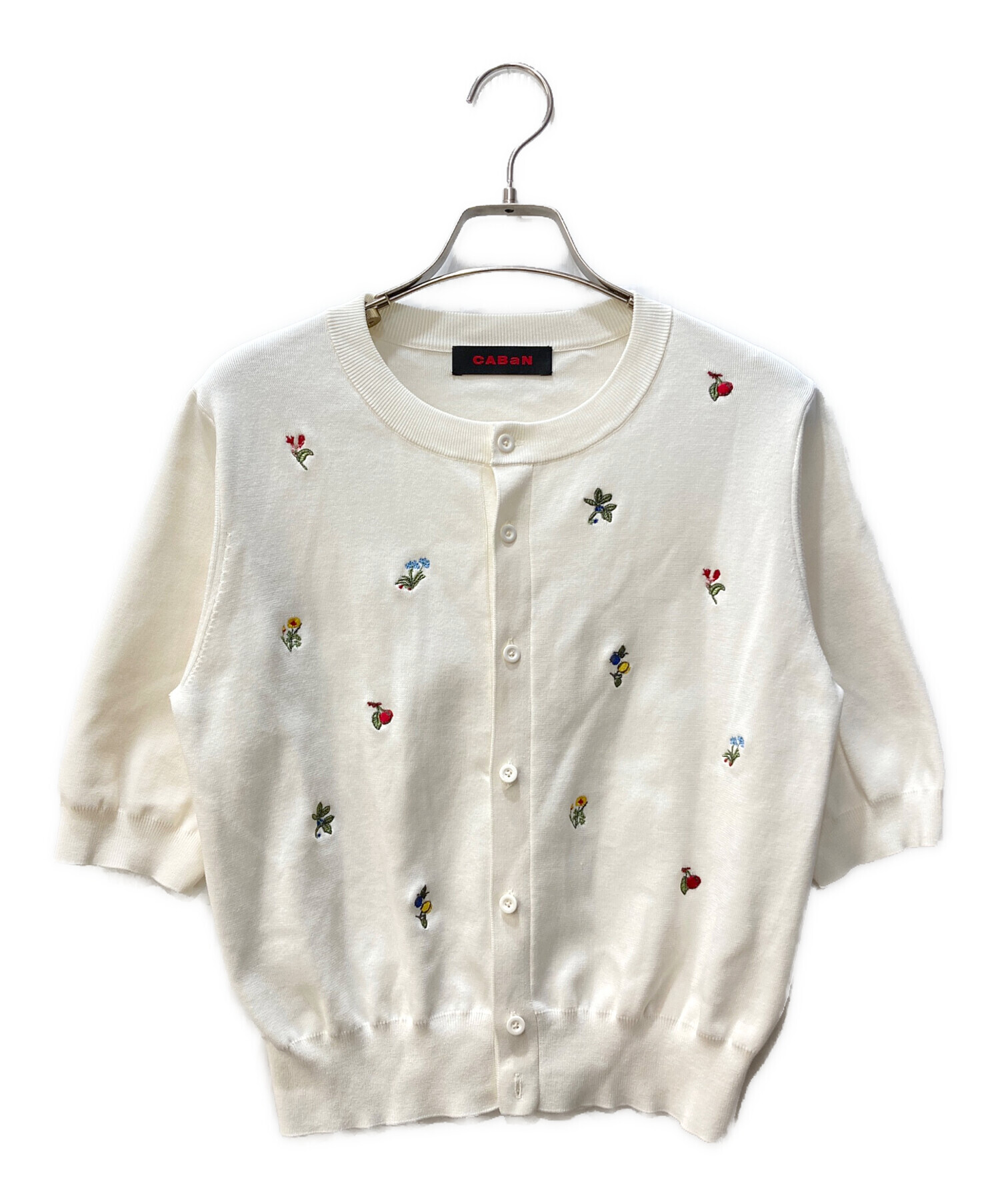 CABaN エンブロイダリーハーフスリーブカーディガン Caban GREEN