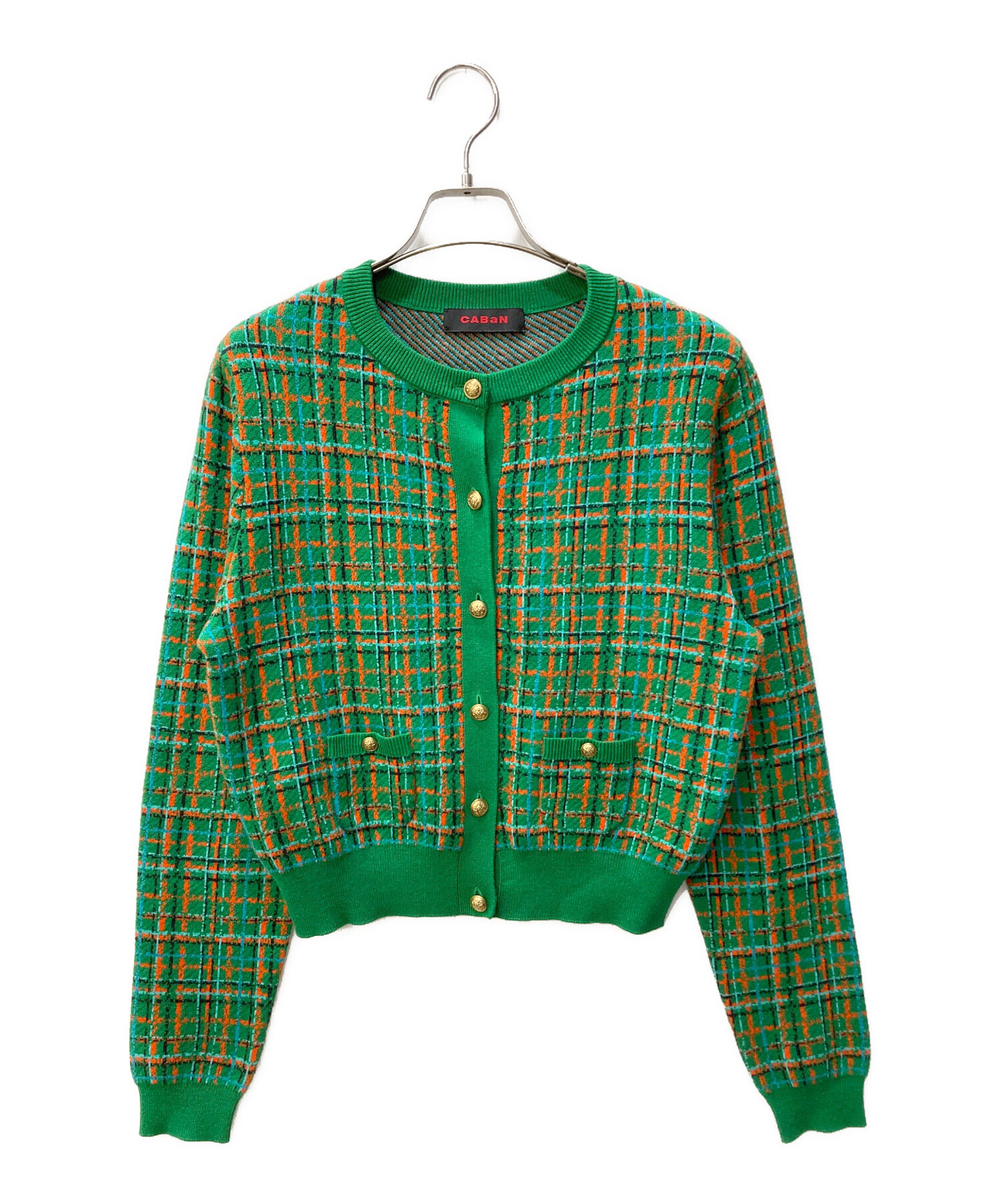 CABaN ポケットカーディガン（グリーン） キャバン CABaN CABaN ファインポリエステル ハーフスリーブ