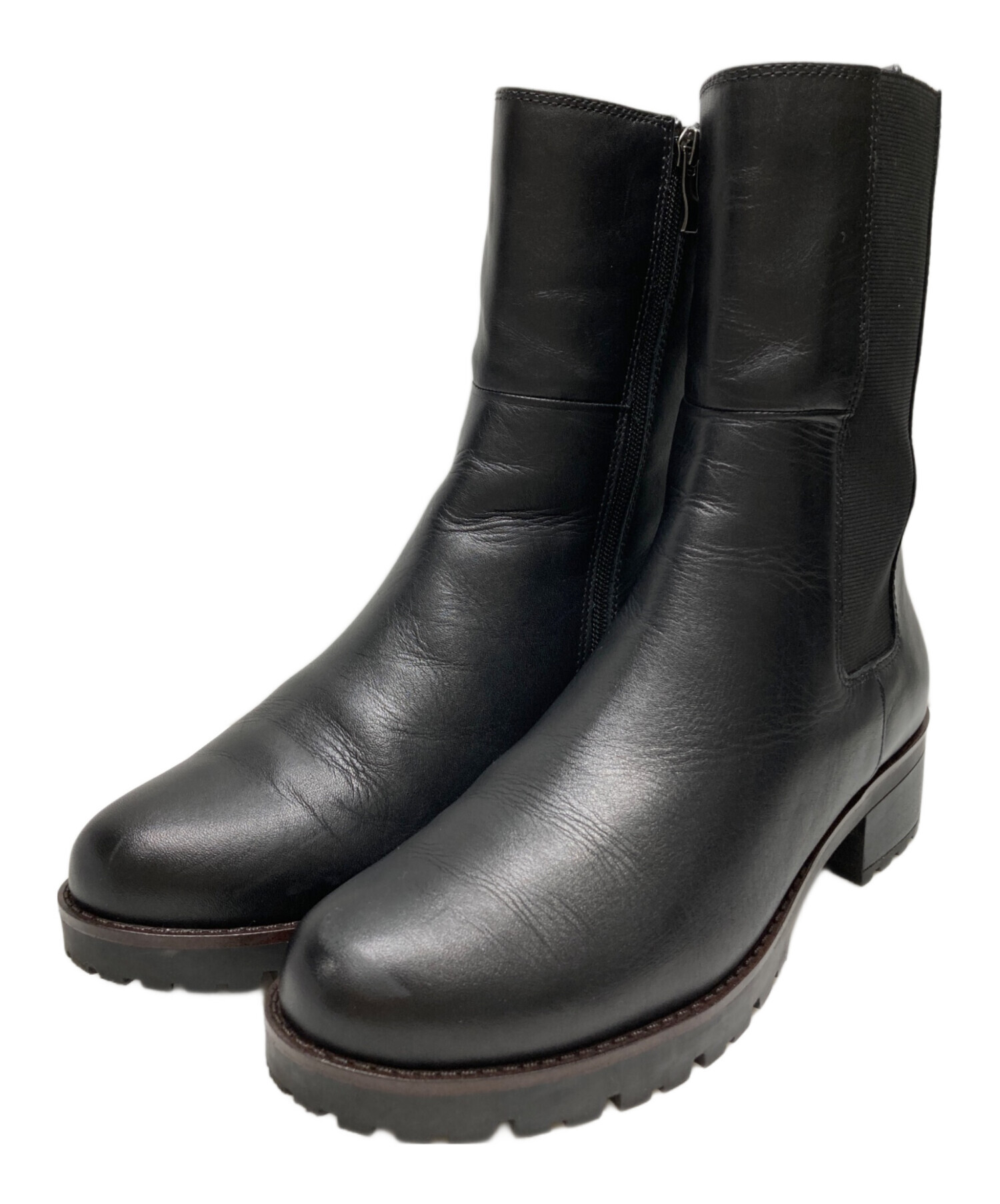 ◼️カブりん様ご購入◼️モード・カオリ　ショートブーツ　黒　23cm 中古・古着通販】MODE KAORI (モード・カオリ) サイドジップブーツ