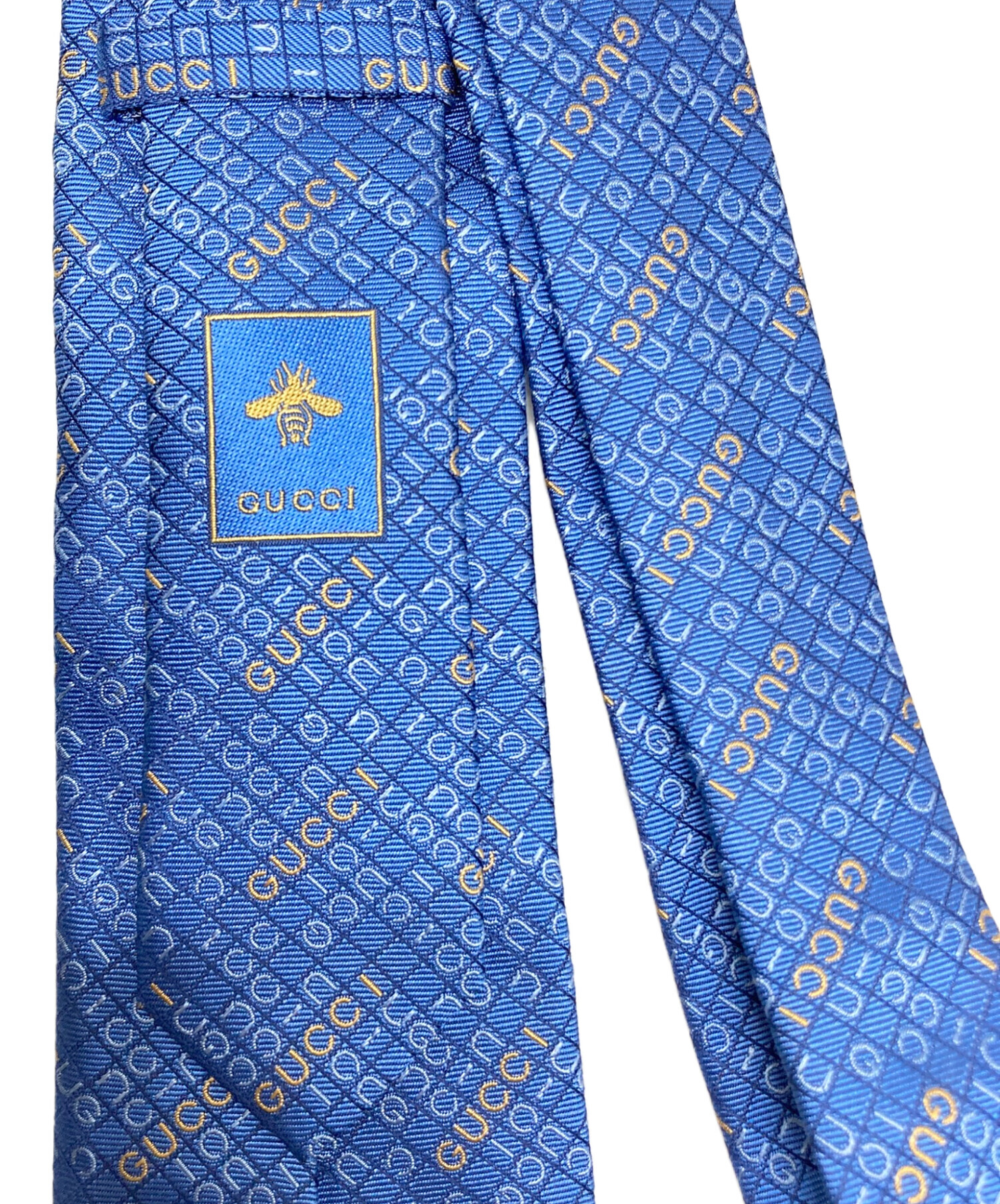 中古・古着通販】GUCCI (グッチ) シルクジャカード ネクタイ ブルー