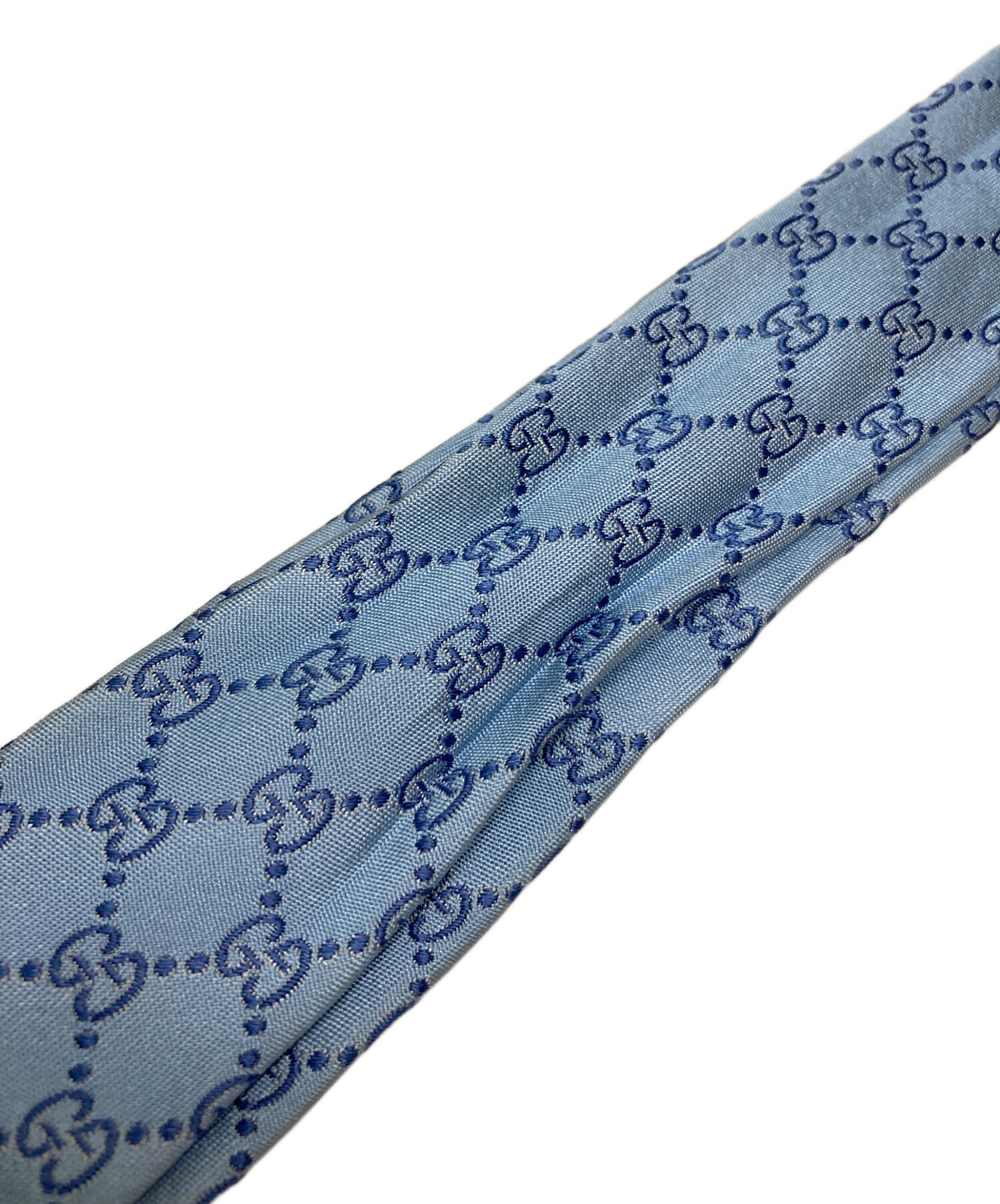 中古・古着通販】GUCCI (グッチ) GGシルクジャガードネクタイ ブルー  