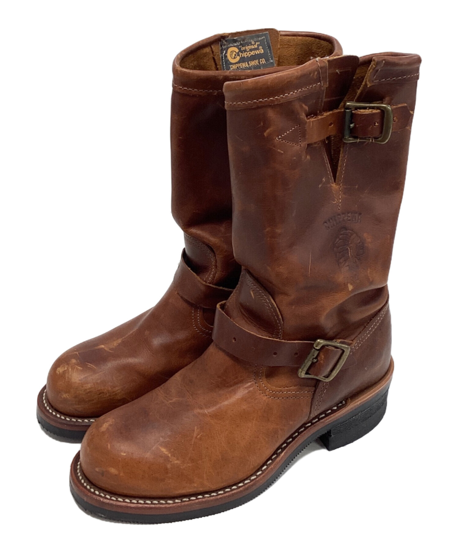 Chippewa エンジニアブーツ ブラウン　10E Chippewa エンジニアブーツ ブラウン 中古・古着通販】CHIPPEWA