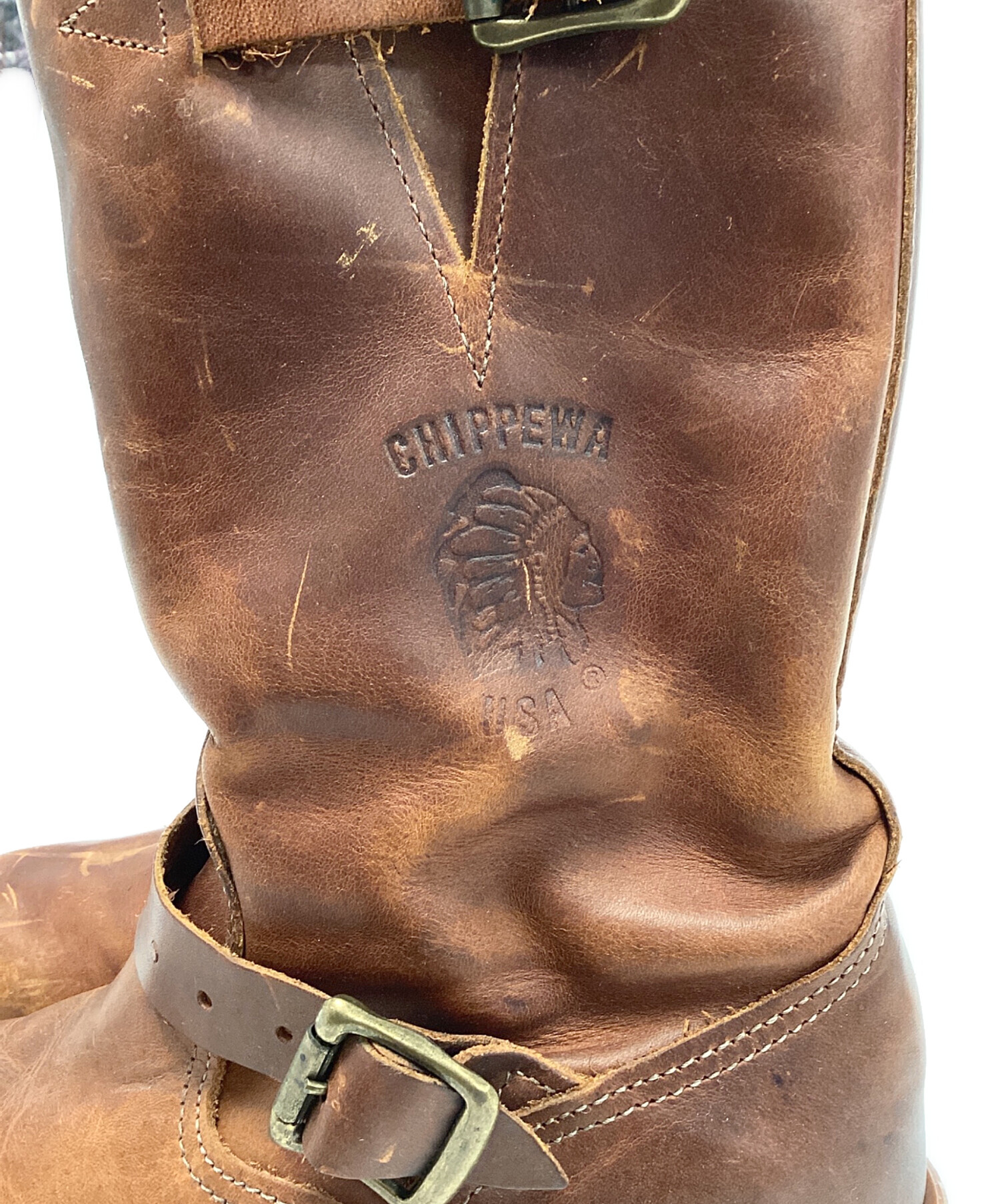 Chippewa エンジニアブーツ ブラウン8E ブラウンレザーエンジニアブーツ Chippewa エンジニアブーツ ブラウン 中古・古着通販】CHIPPEWA