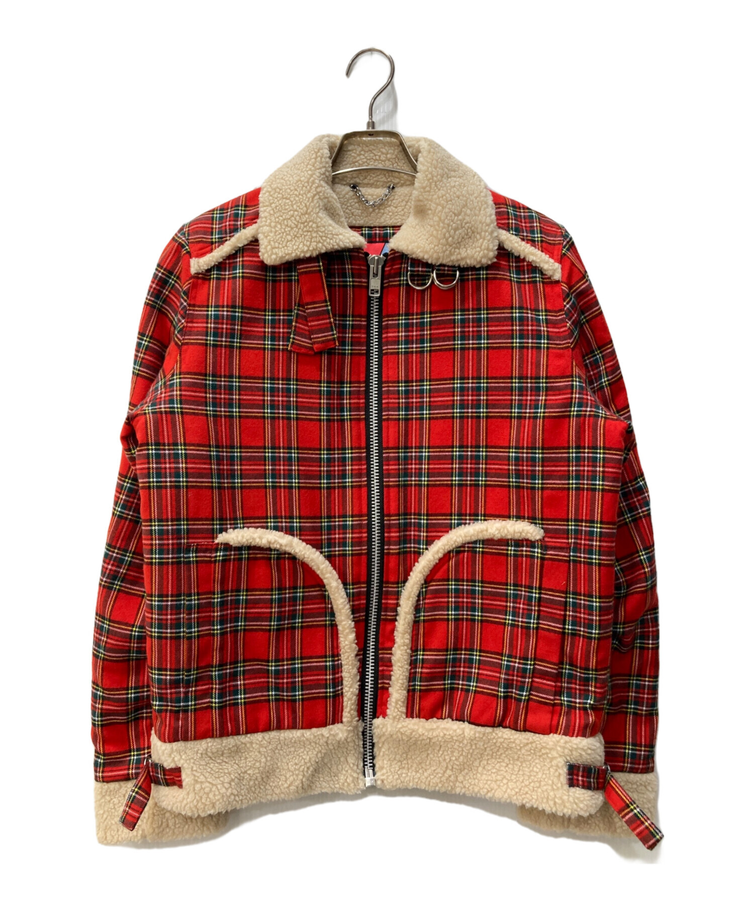 USED古着(ユーズドフルギ) {{original john オリジナルジョン}} チェックボアフライトジャケット メンズ JPN：M 【中古】【ブランド古着バズストア】 中古・古着通販】original john (オリジナルジョン) チェック柄