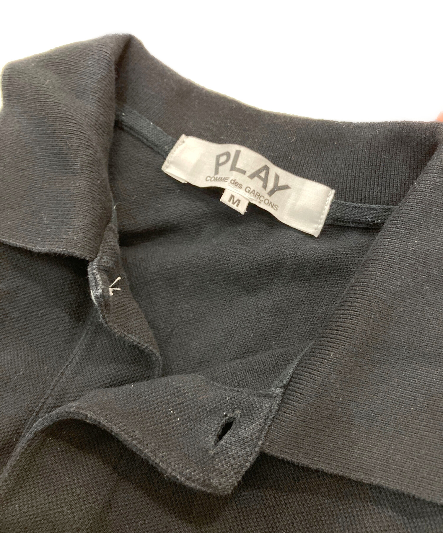 PLAY COMME des GARCONS 半袖ポロシャツ グレー Mサイズ 中古・古着通販】PLAY COMME des GARCONS (プレイコムデギャルソン