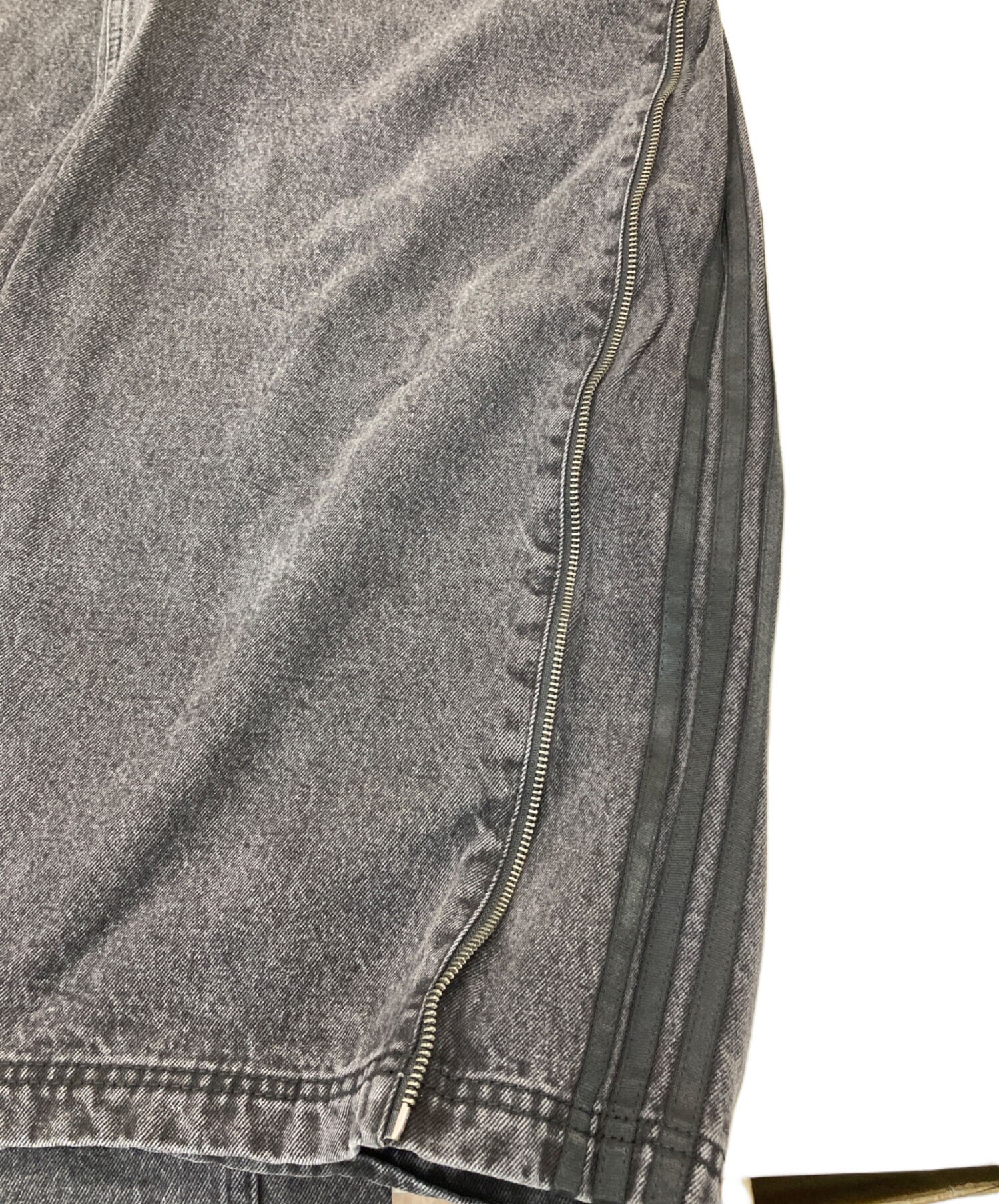 中古・古着通販】adidas (アディダス) ジップ ウォッシュド デニム