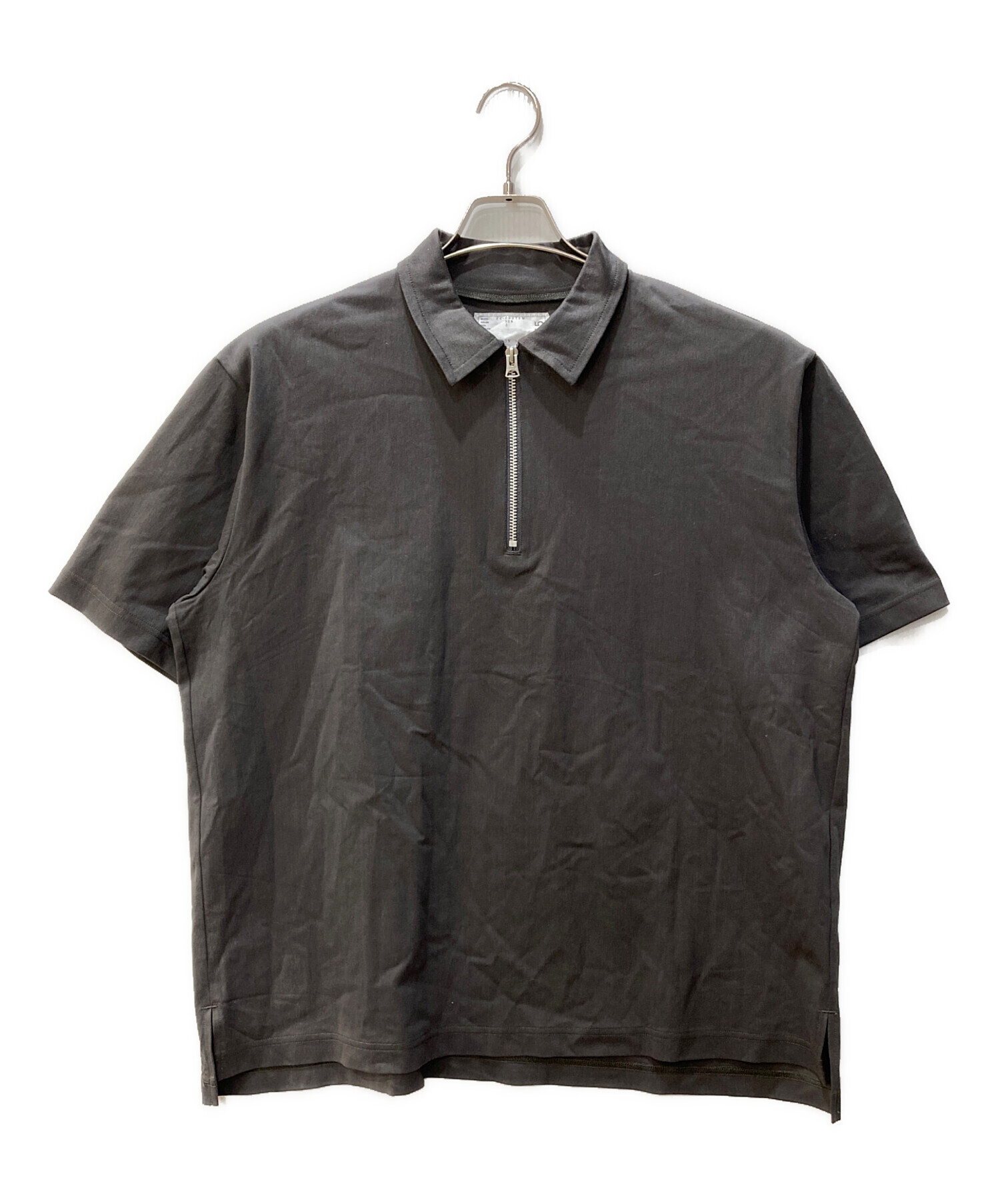 中古・古着通販】sacai (サカイ) ハーフジップポロシャツ グレー