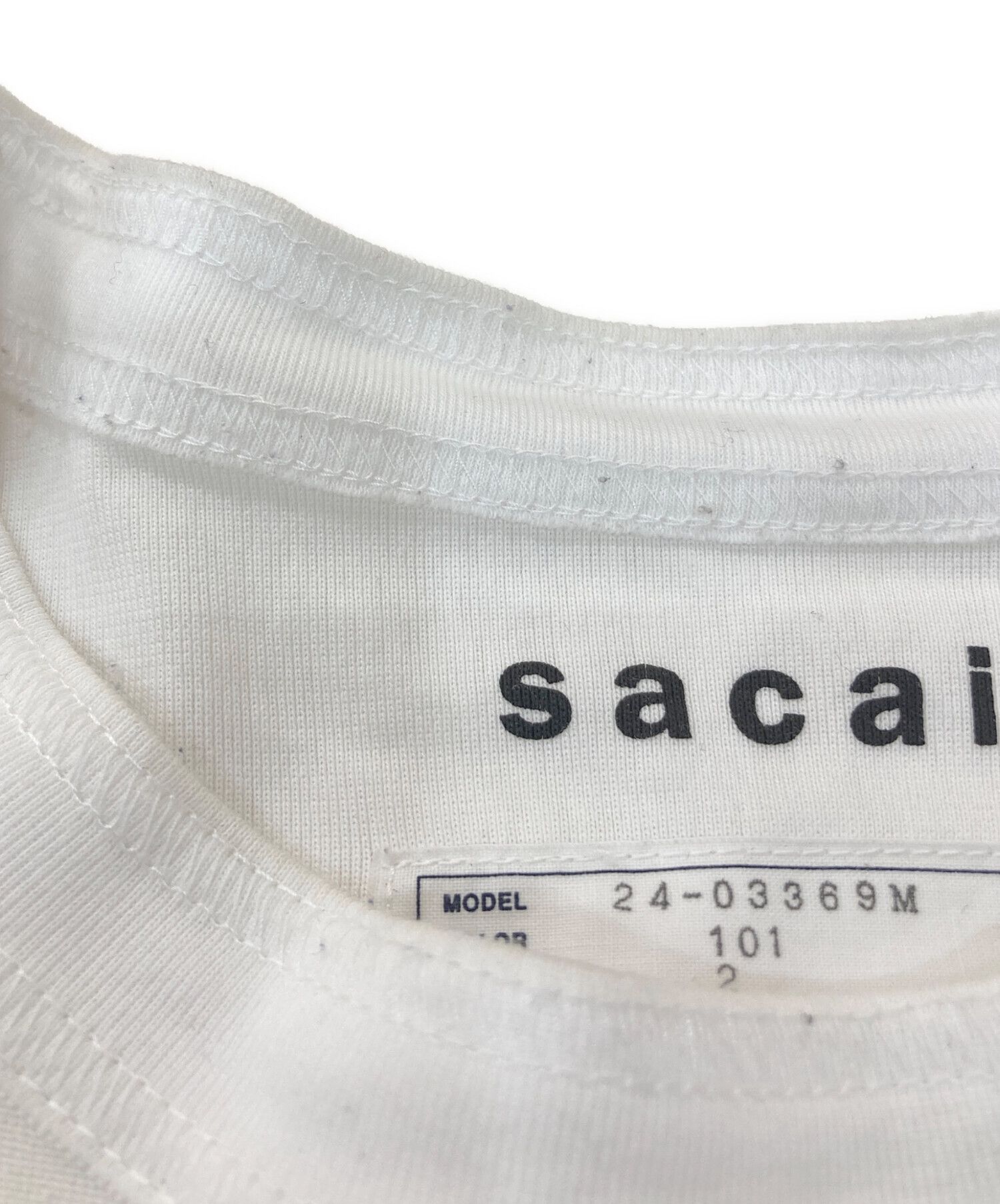 中古・古着通販】sacai (サカイ) Cotton Jersey T-Shirt Tシャツ