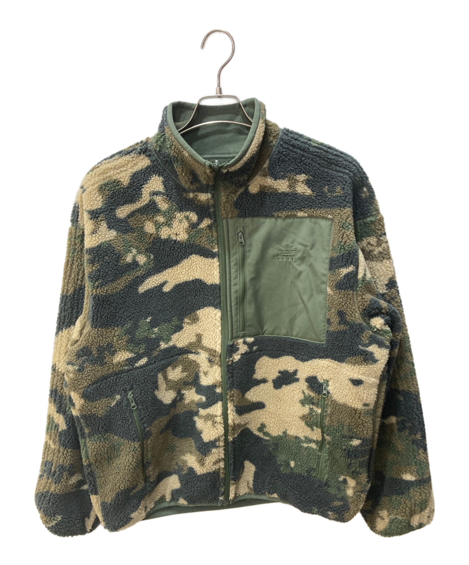 美品　格安　adidas　リバーシブル　フリース　ジャケット　TERREX　ボア セールグラフィック カモ柄リバーシブルフリースジャケット