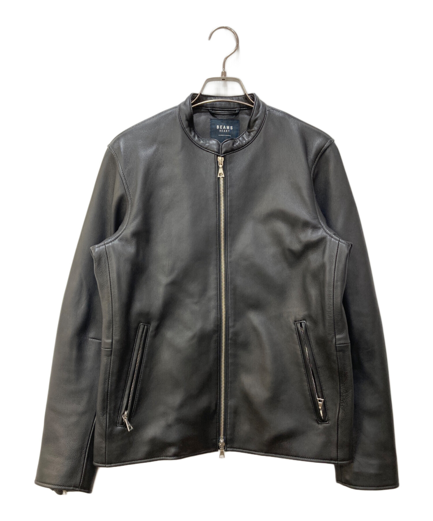 ［未使用品］beams heart ラムレザーシングルライダース　Sサイズ 中古・古着通販】BEAMS HEART (ビームスハート) ラムレザーシングル