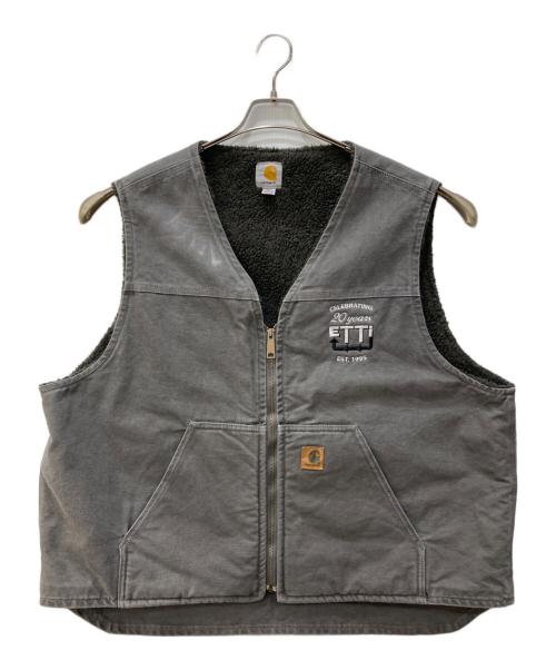 Carhartt ダックベスト グレー Sサイズ 中古・古着通販】CarHartt (カーハート) 裏地ボアダックベスト グレー