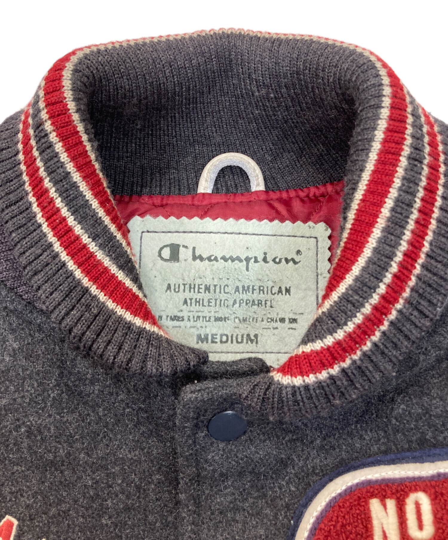 中古・古着通販】Champion (チャンピオン) スタジャン グレー サイズ:M