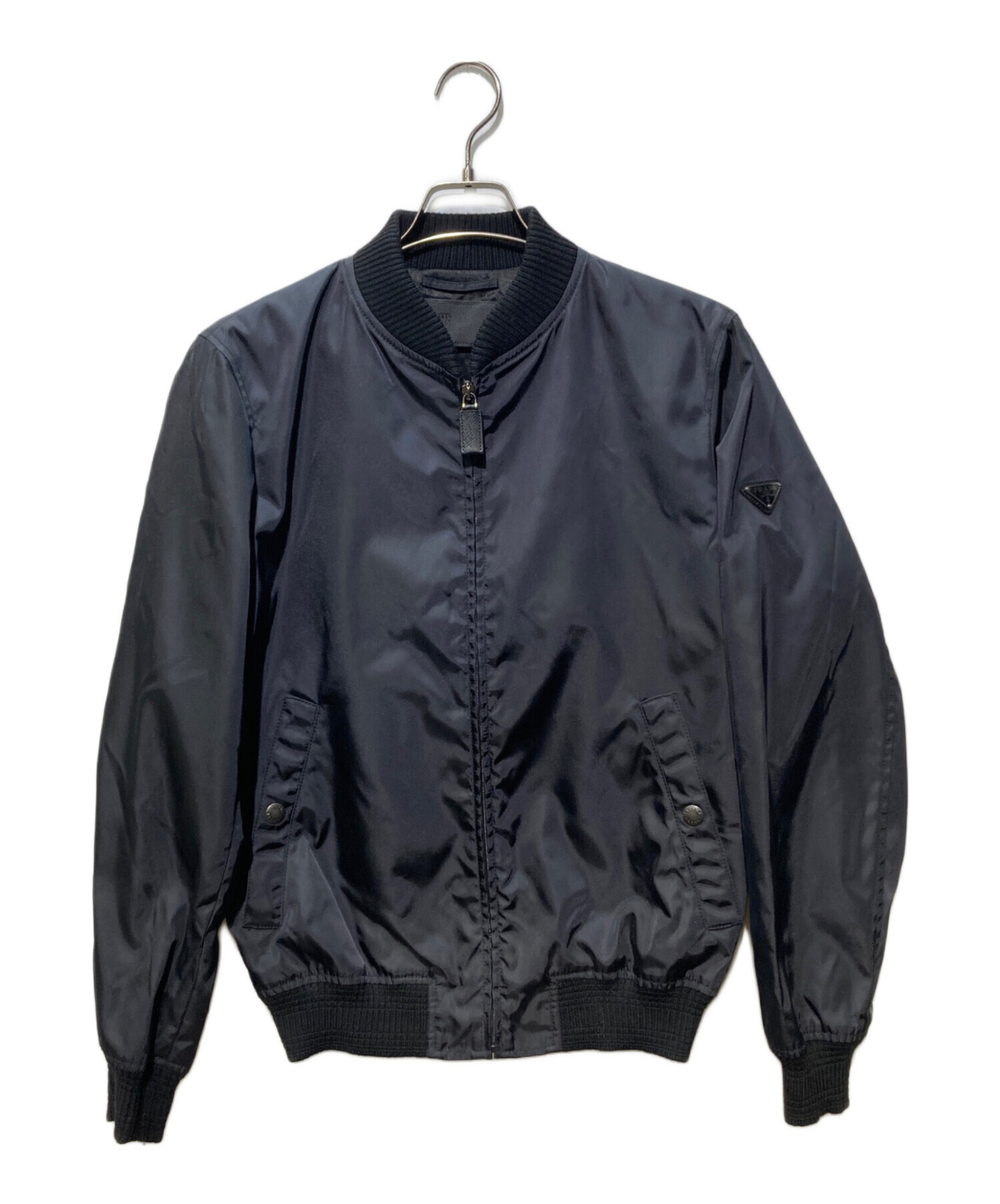 中古・古着通販】PRADA (プラダ) ナイロンボンバージャケット ブラック