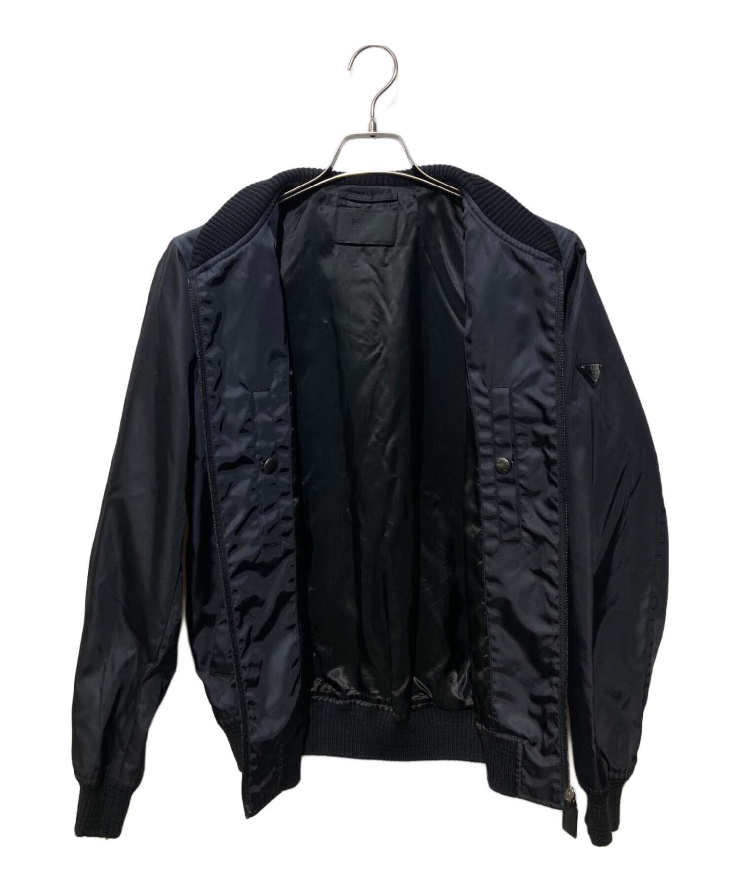 中古・古着通販】PRADA (プラダ) ナイロンボンバージャケット ブラック