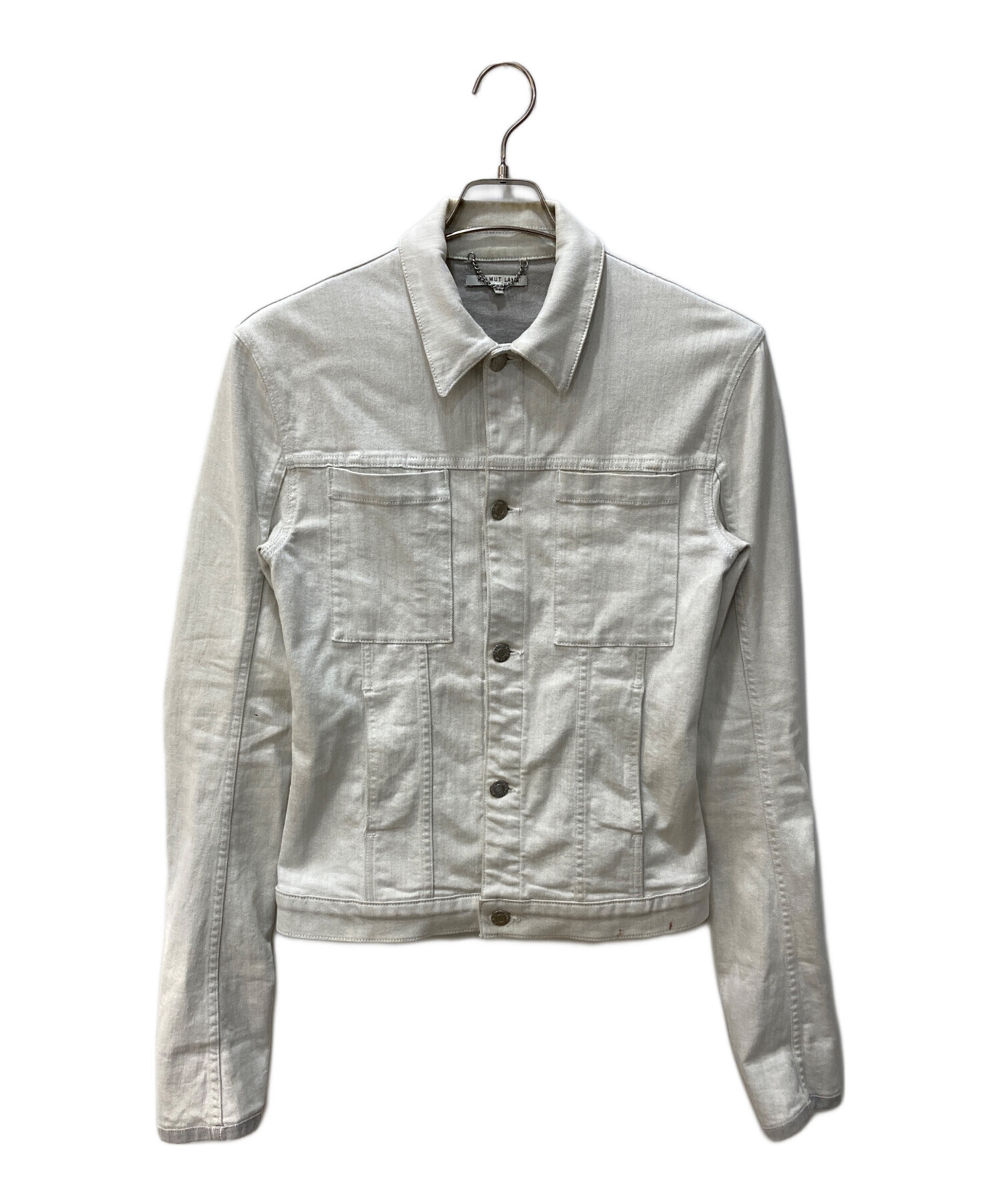 HELMUT LANG グレー デニムジャケット M 中古・古着通販】HELMUT LANG (ヘルムートラング) デニムジャケット