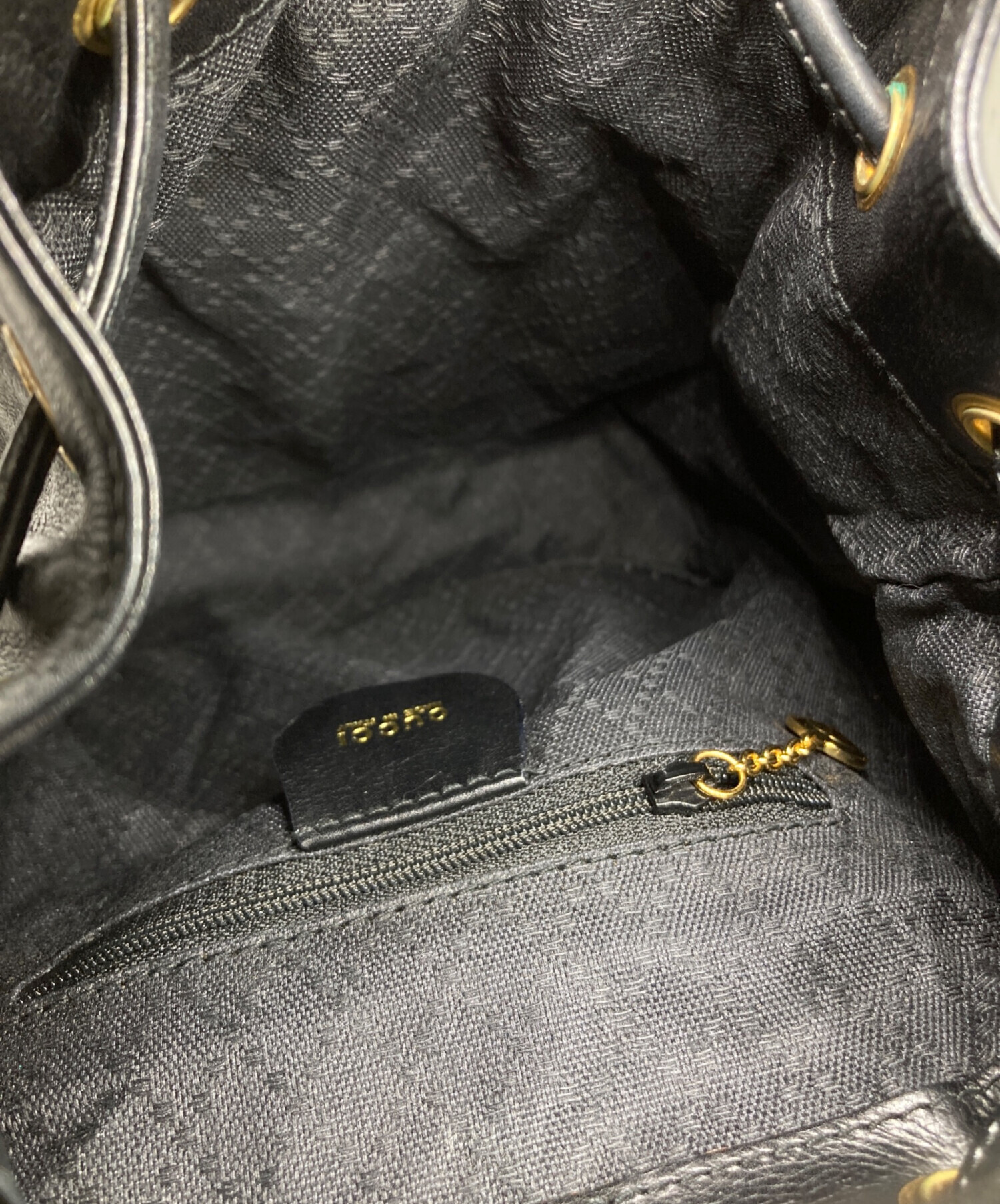 中古・古着通販】GUCCI (グッチ) バンブーレザーミニリュック ブラック