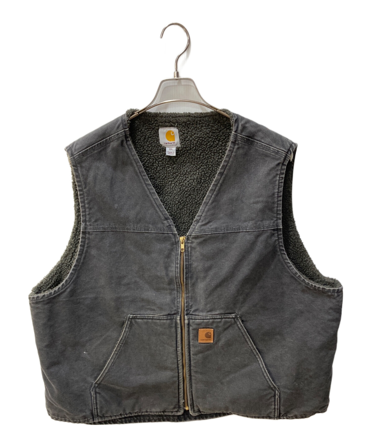 中古・古着通販】CarHartt (カーハート) 裏ボアダックベスト ブラック