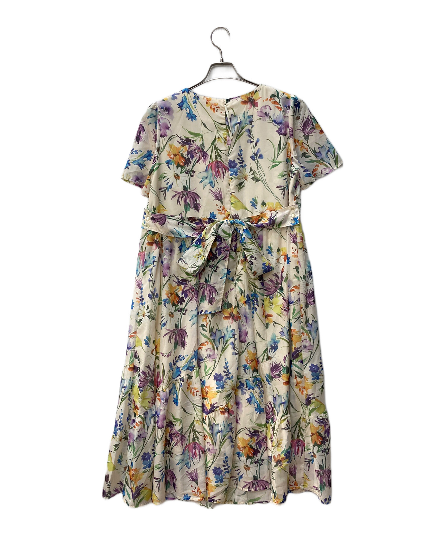 中古・古着通販】Rose Tiara (ローズティアラ) 水彩フラワーワンピース