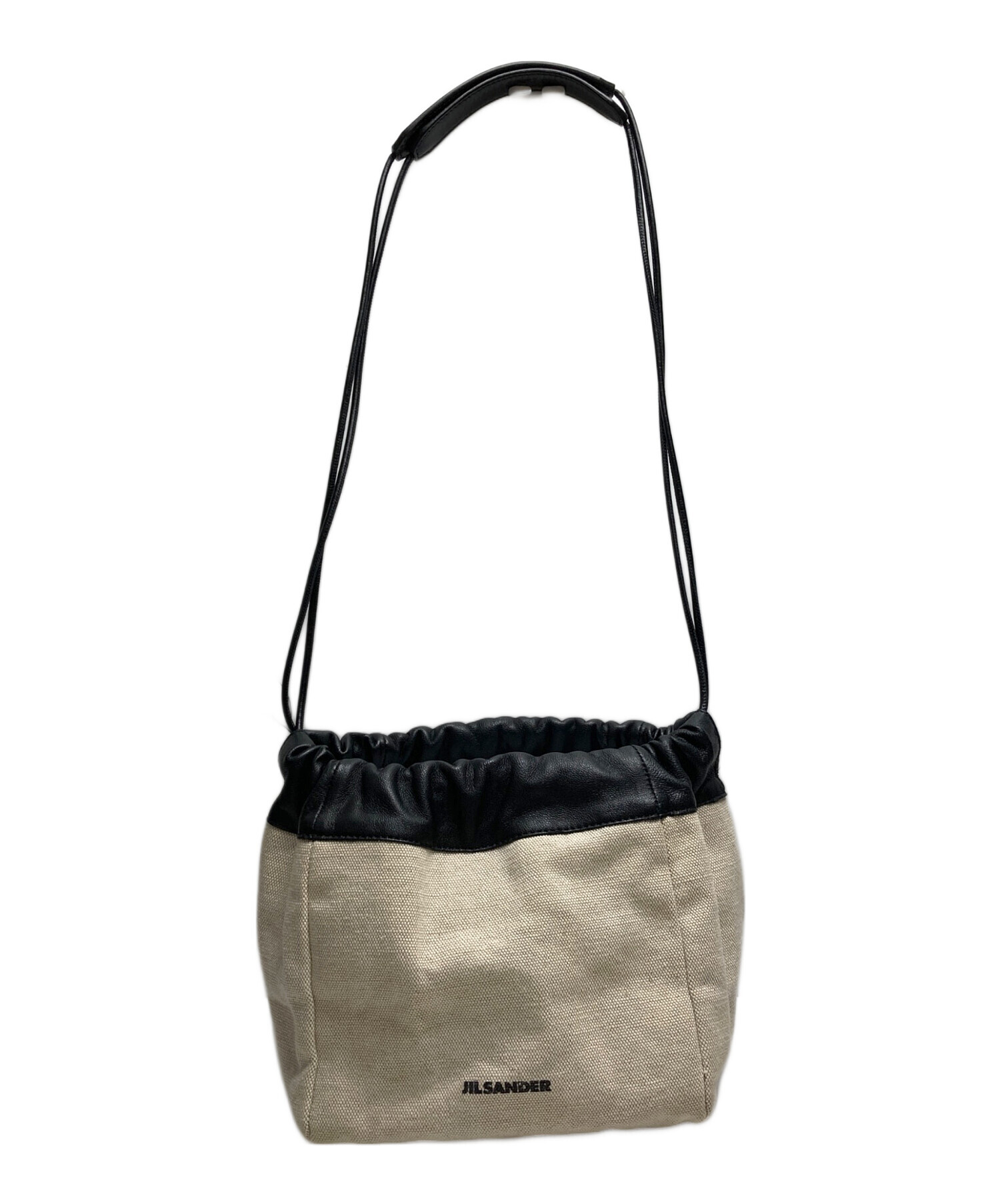美品JIL SANDER ショルダーバッグ ドローストリング アイボリー 巾着 中古・古着通販】JIL SANDER (ジルサンダー) ドローストリング