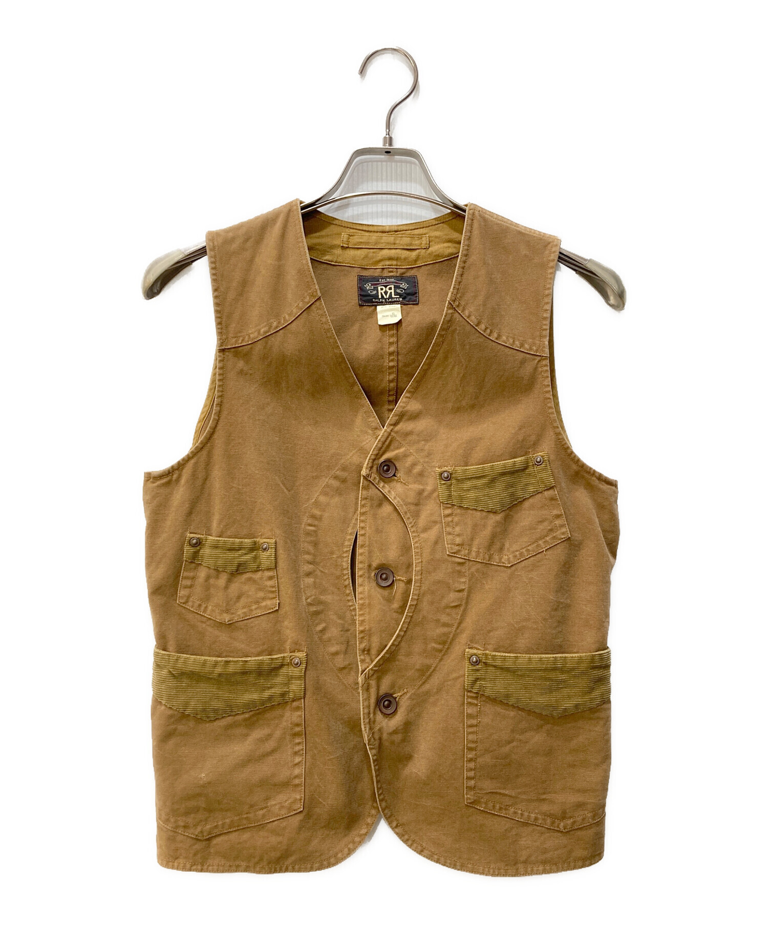 中古・古着通販】RRL (ダブルアールエル) ハーフムーンベスト ブラウン