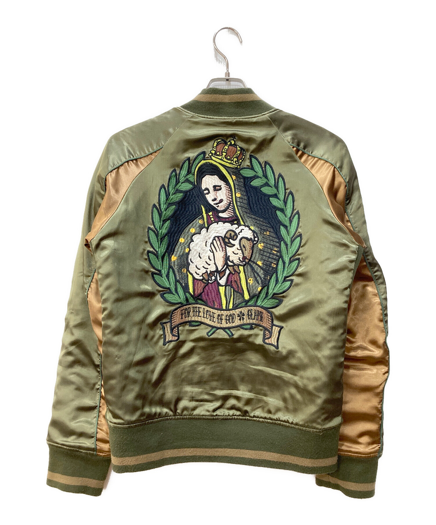 中古・古着通販】glamb (グラム) スカジャン オリーブ×ブラウン サイズ